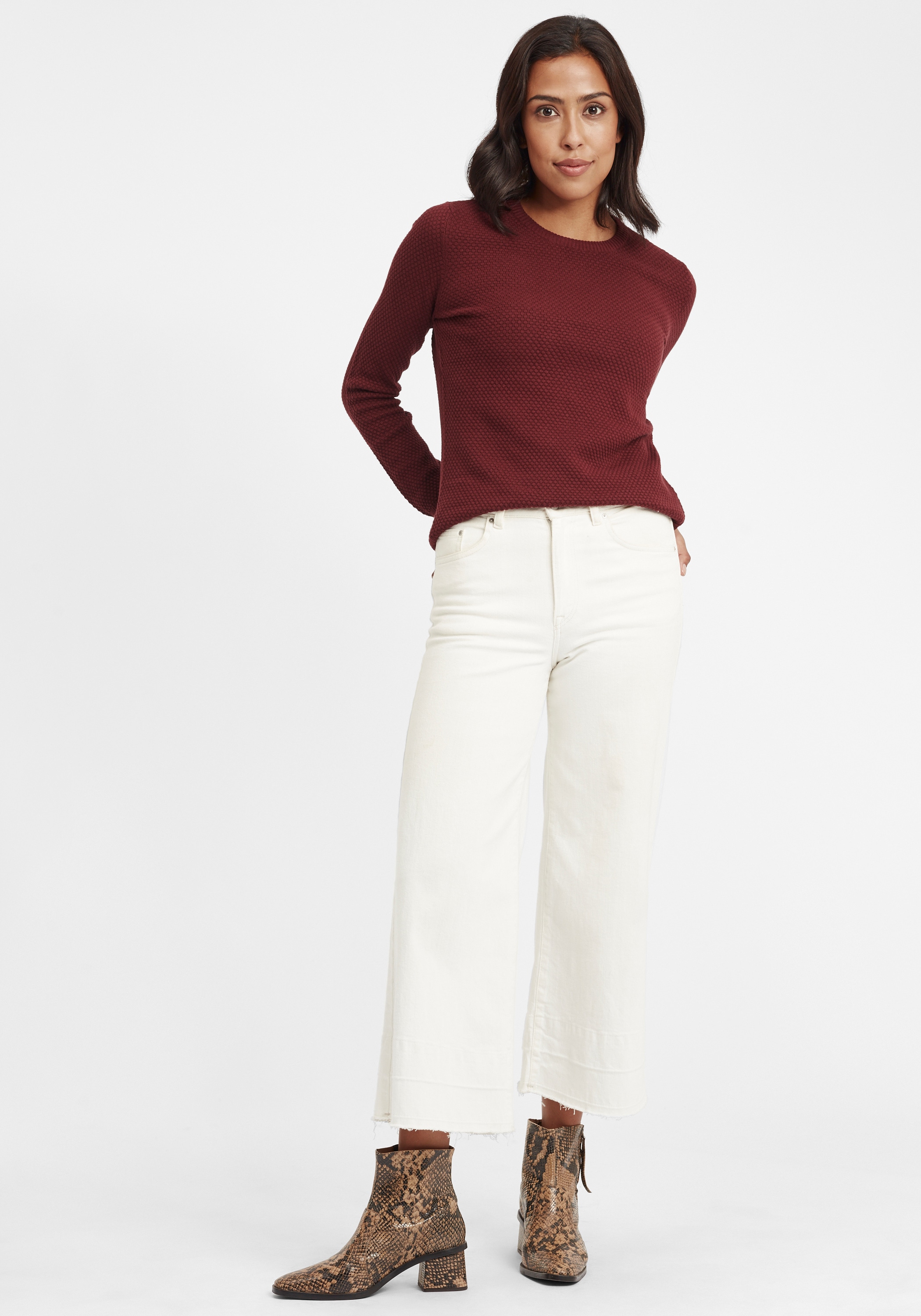 OXMO Strickfleece-Pullover »Strickpullover OXSarah«
