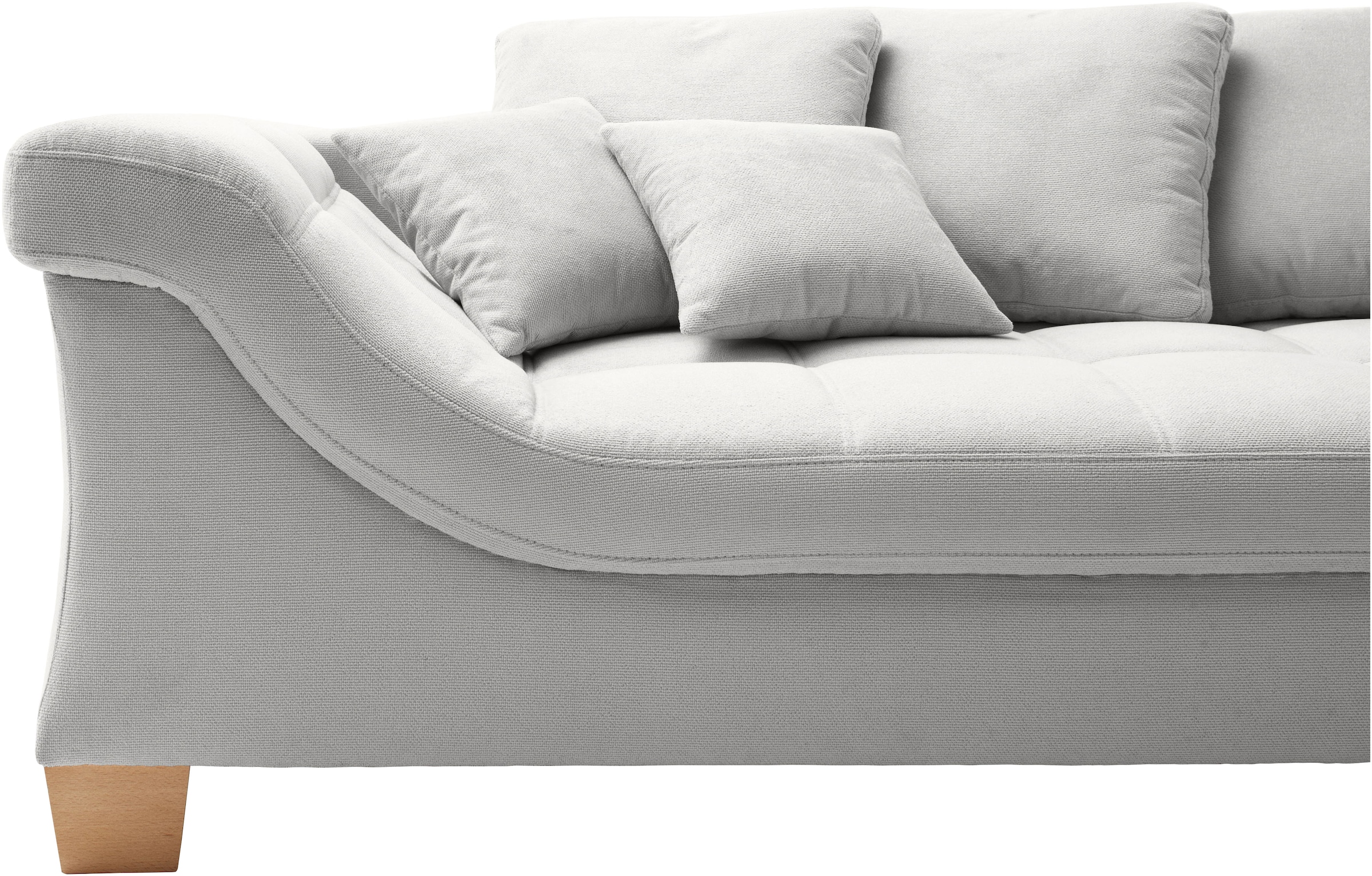 Mr. Couch Ecksofa »Bologna, L-Form, mit Holzfüßen« wahlweise mit Kaltschaum