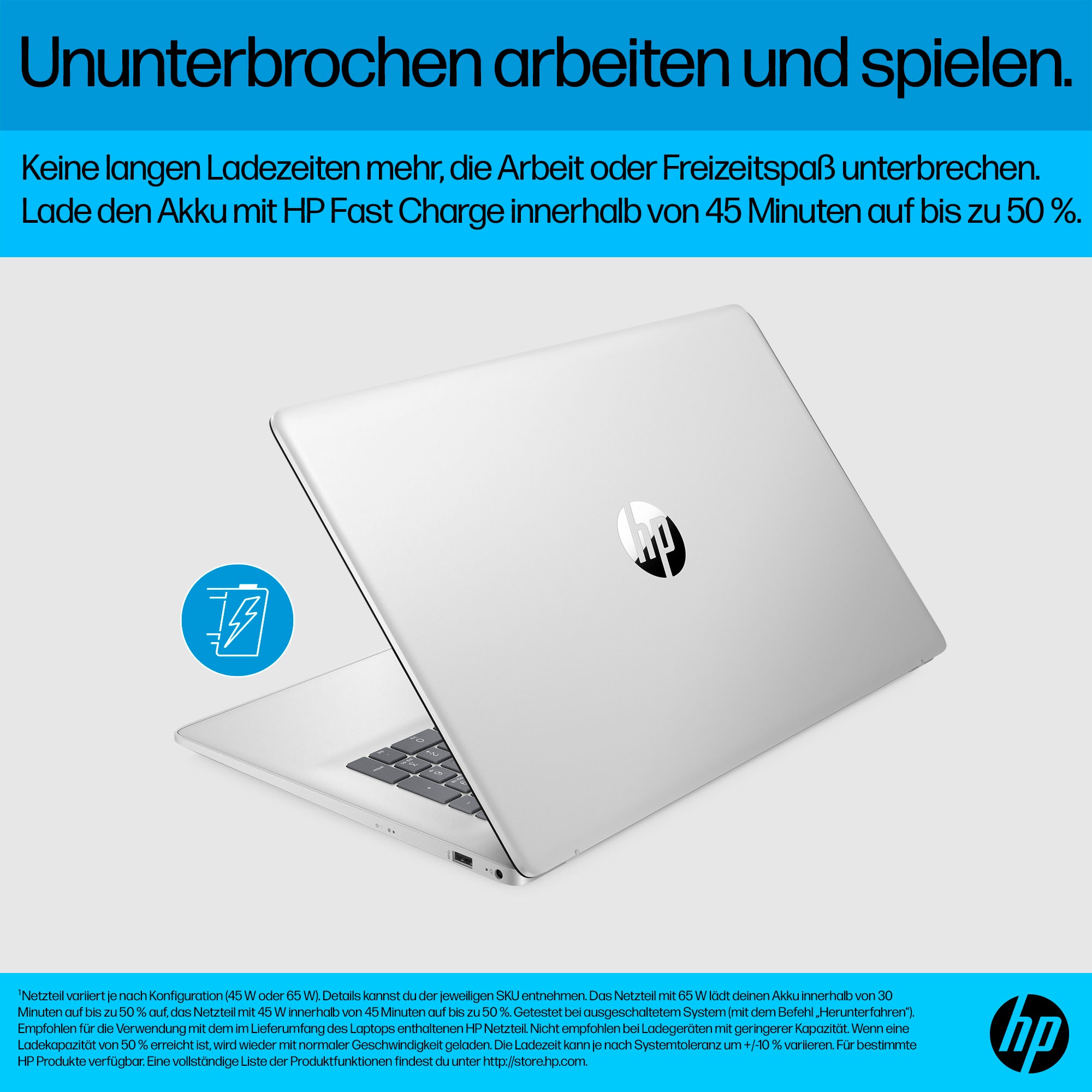 HP Notebook »17-cn3676ng« 43,9 cm / 17,3 ″ Intel Core i7 Iris Xe Graphics 1.000 GB SSD