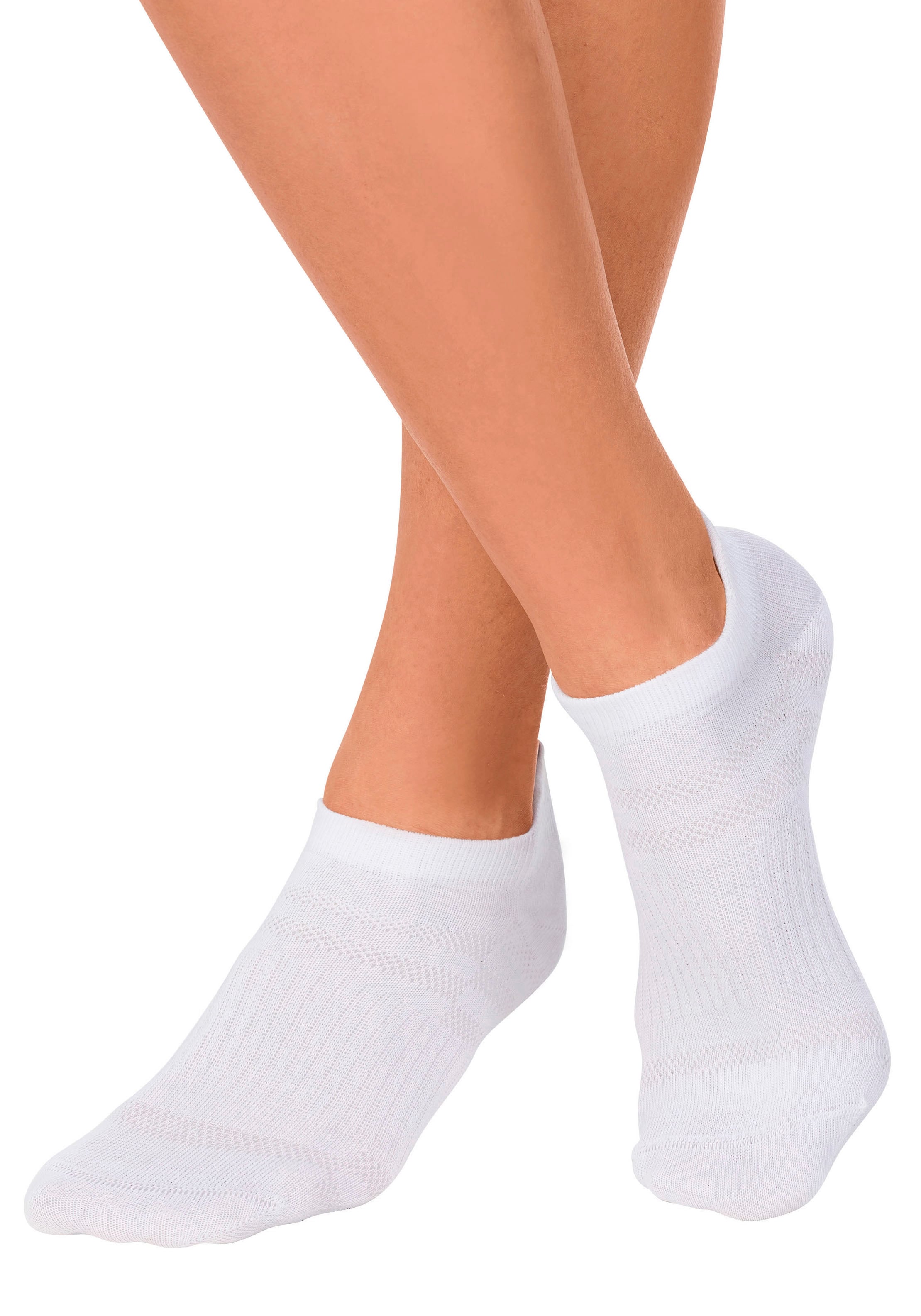 LASCANA ACTIVE Sneakersocken, (Packung, 7 Paar), in Piqué-Optik