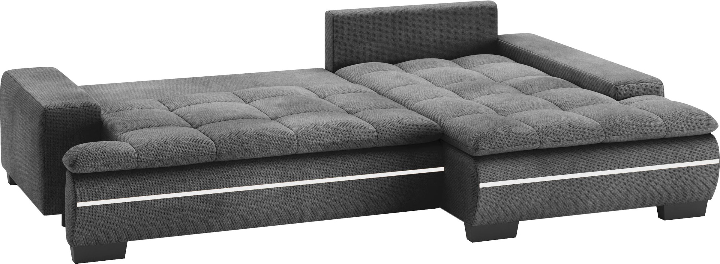 Mr. Couch Ecksofa »Haiti II, L-Form«, RGB-LED Beleuchtung, wahlweise mit Kaltschaum, Bett, Bettkasten