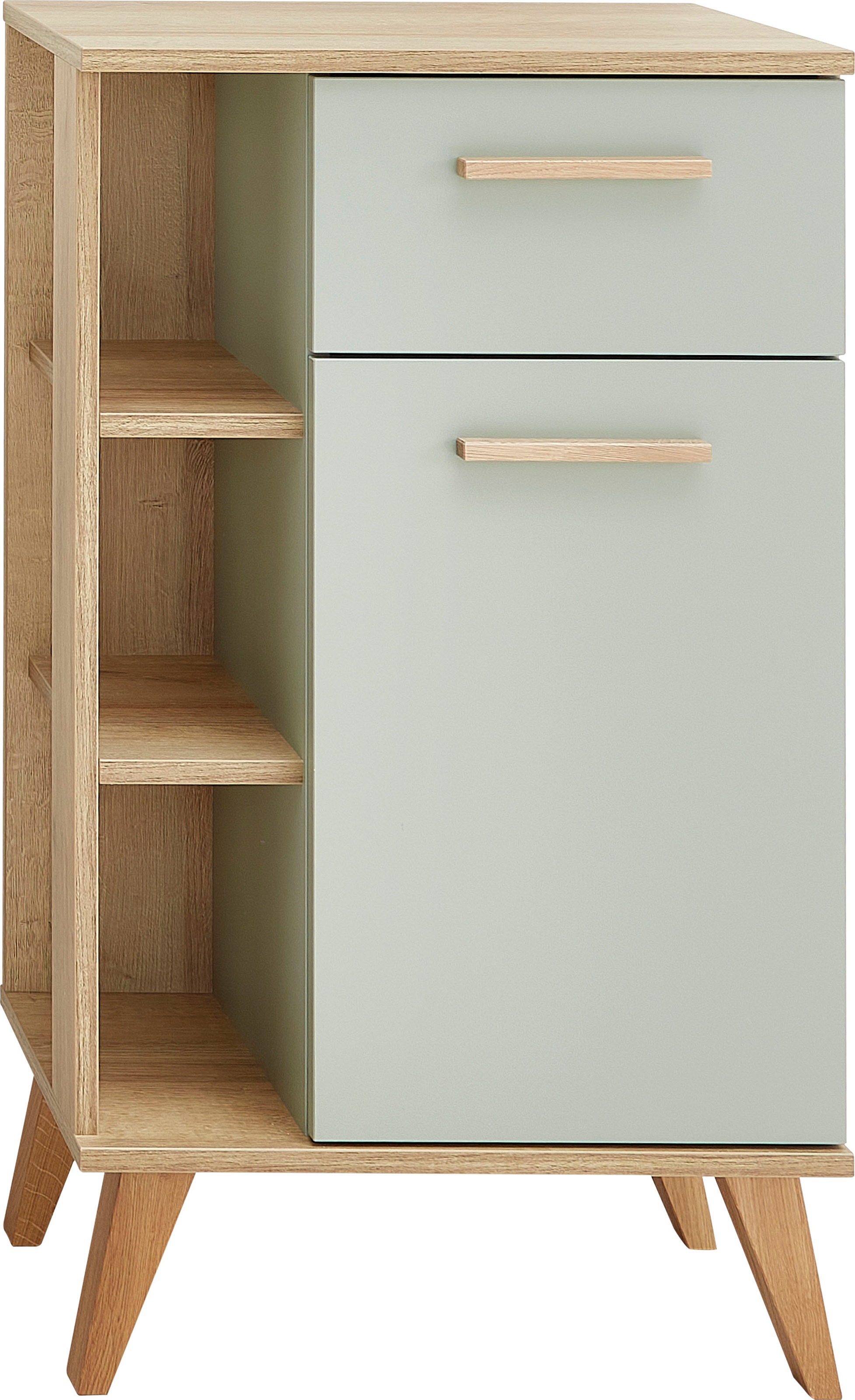 Saphir Unterschrank »Quickset Badschrank mit 1 Schublade, 1 Tür, seitlichen Ablagen«, Badezimmer-Unterschrank inkl. Türdämpfer, 50,5 cm breit