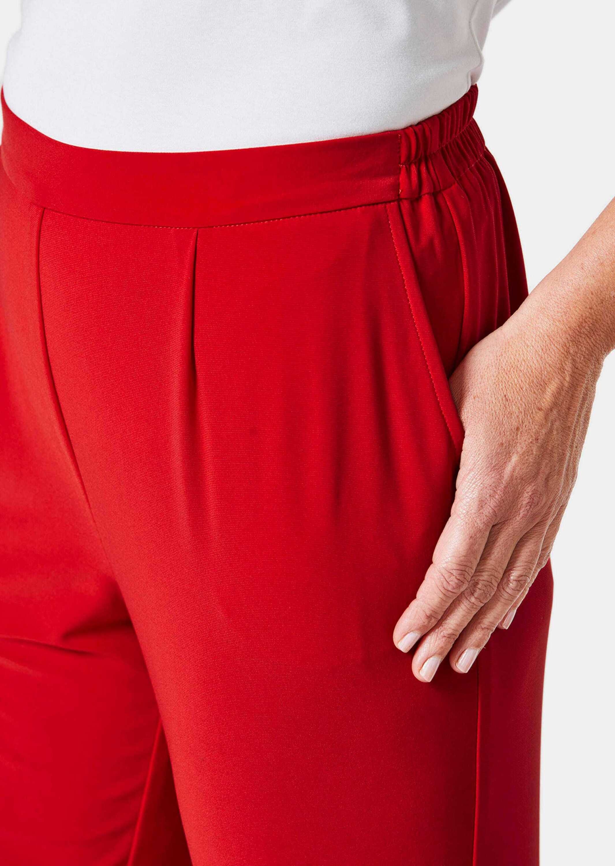 GOLDNER Schlupfhose »Kurzgröße Trageangenehme Jerseyhose Martha mit Bundfalten«
