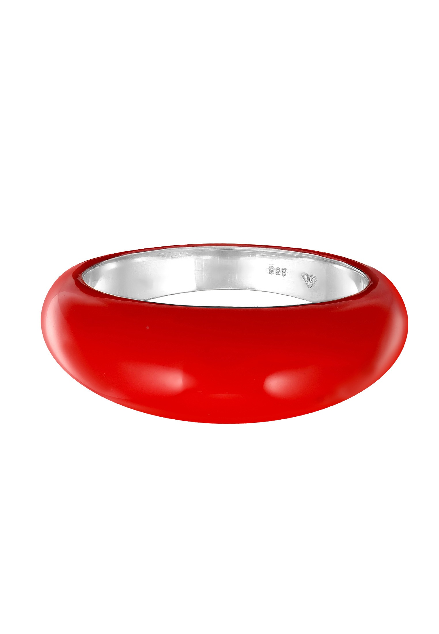 Elli Silberring »Ring Bandring Stapelring Emaille 925er Silber vergoldet«