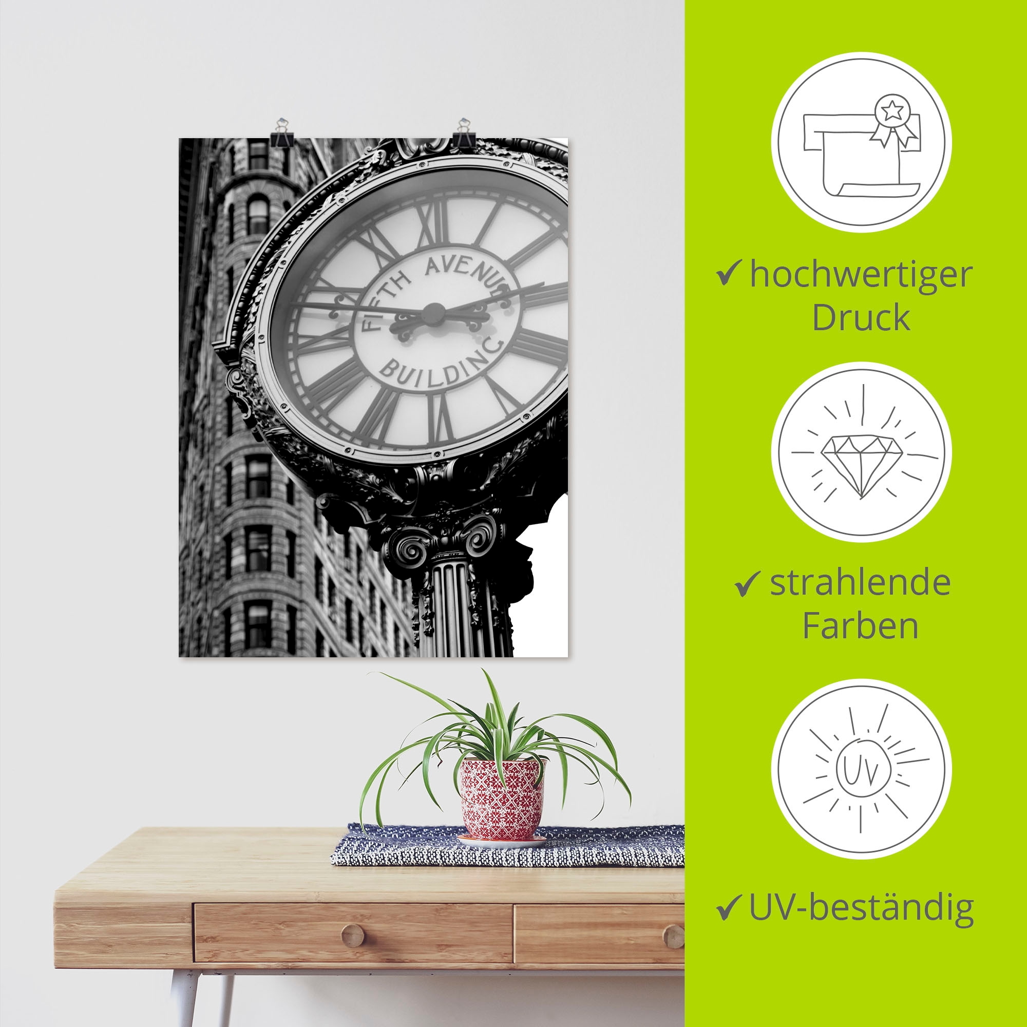 Artland Poster »Stadtdetails III«, Architektonische Elemente, (1 St.), als Alubild, Leinwandbild, Wandaufkleber oder Poster in versch. Größen