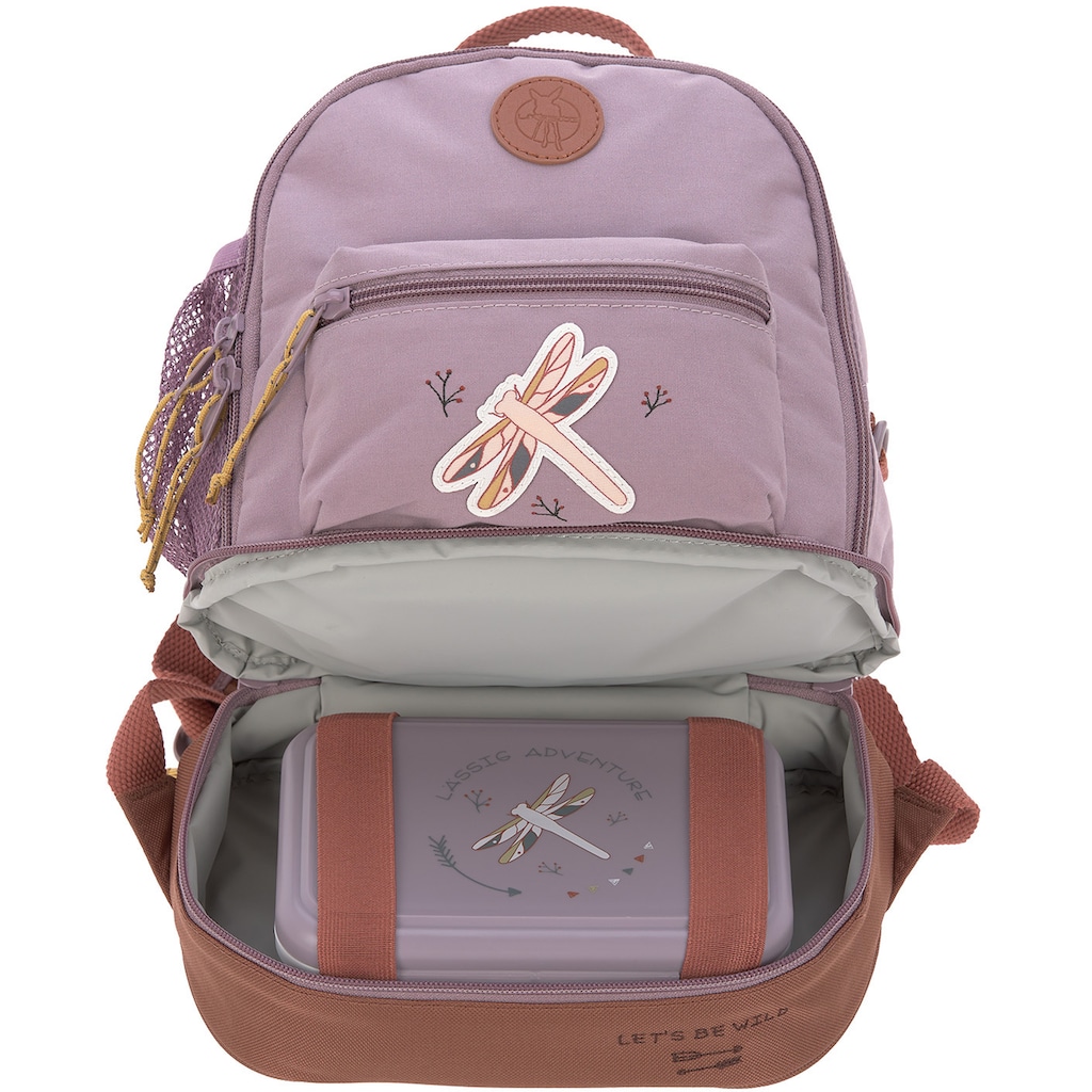 LÄSSIG Kinderrucksack »Adventure, Dragonfly, Mini Backpack«, Floureszierende Flächen