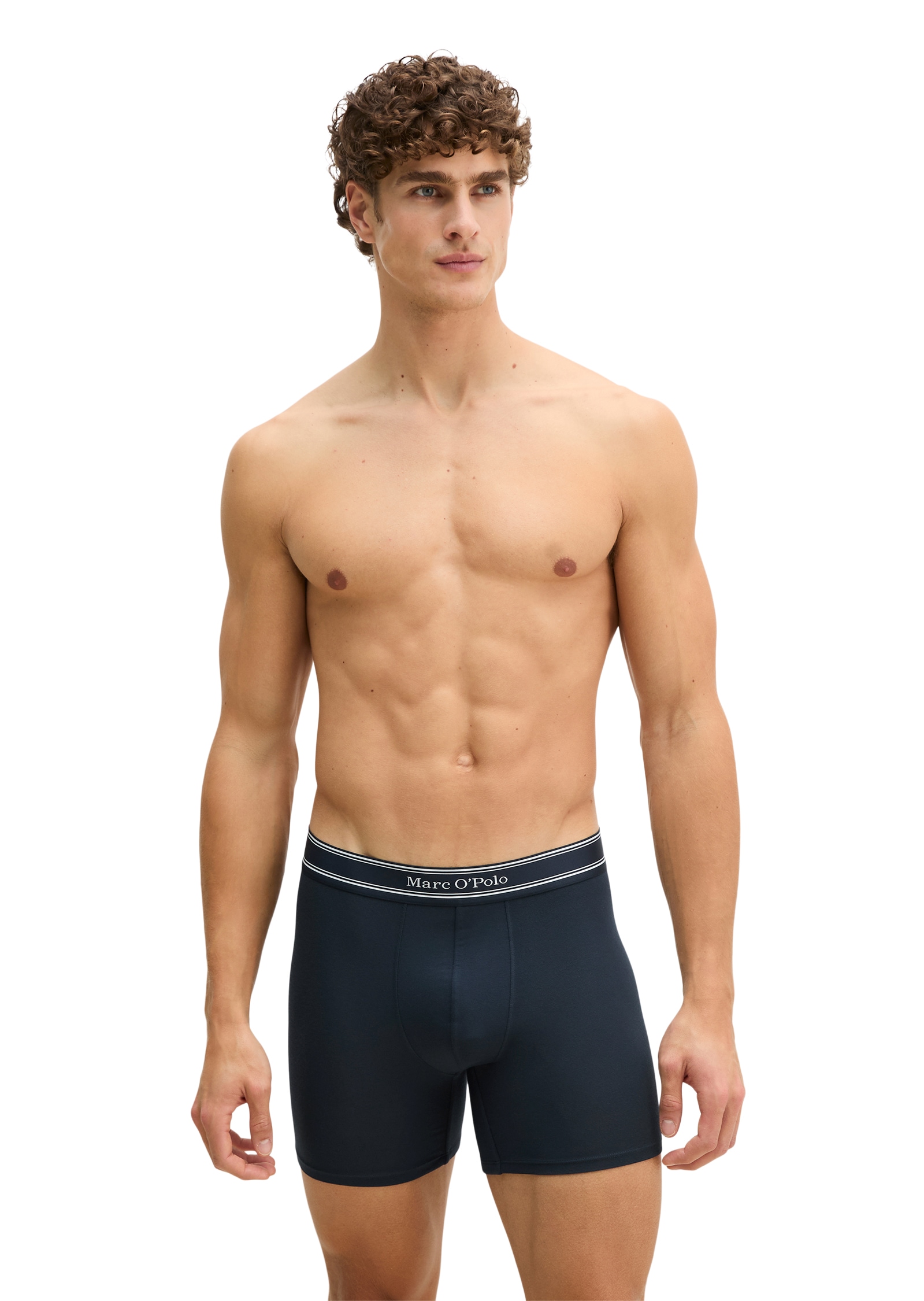 Marc O'Polo Retro Pants »Modal« 3er Pack,  mit etwas längerem Bein, Logobund, ohne Eingriff