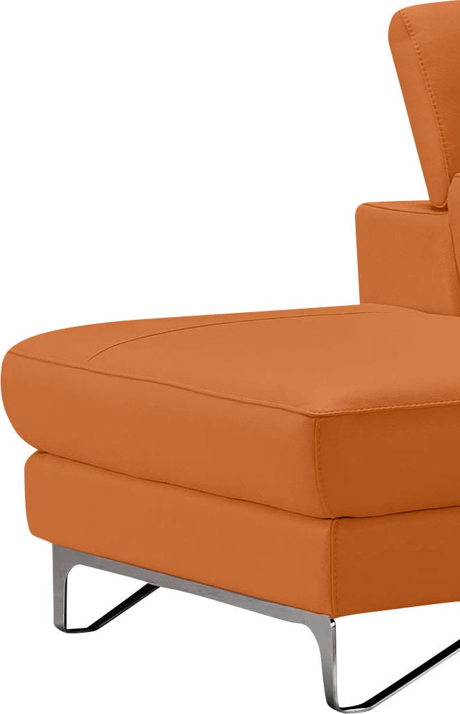 Egoitaliano Ottomane »Princess, elegantes Designsofa mit erstklassigem Sitzkomfort,«, inkl. verstellbarem Kopfteil und edle Designmetallfüße