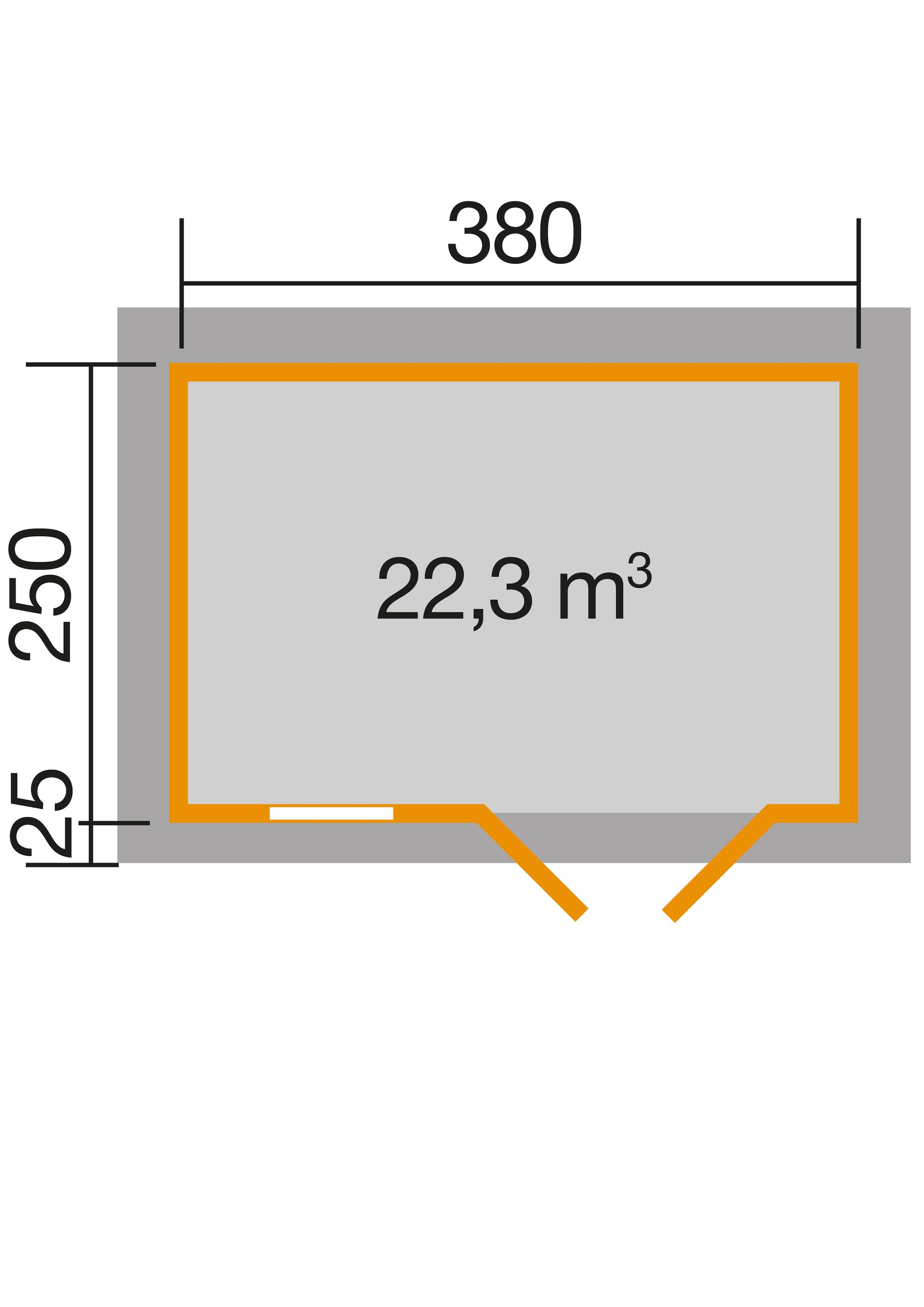 weka Gartenhaus »163 Gr.3, 28 mm, seitl. Eingang«