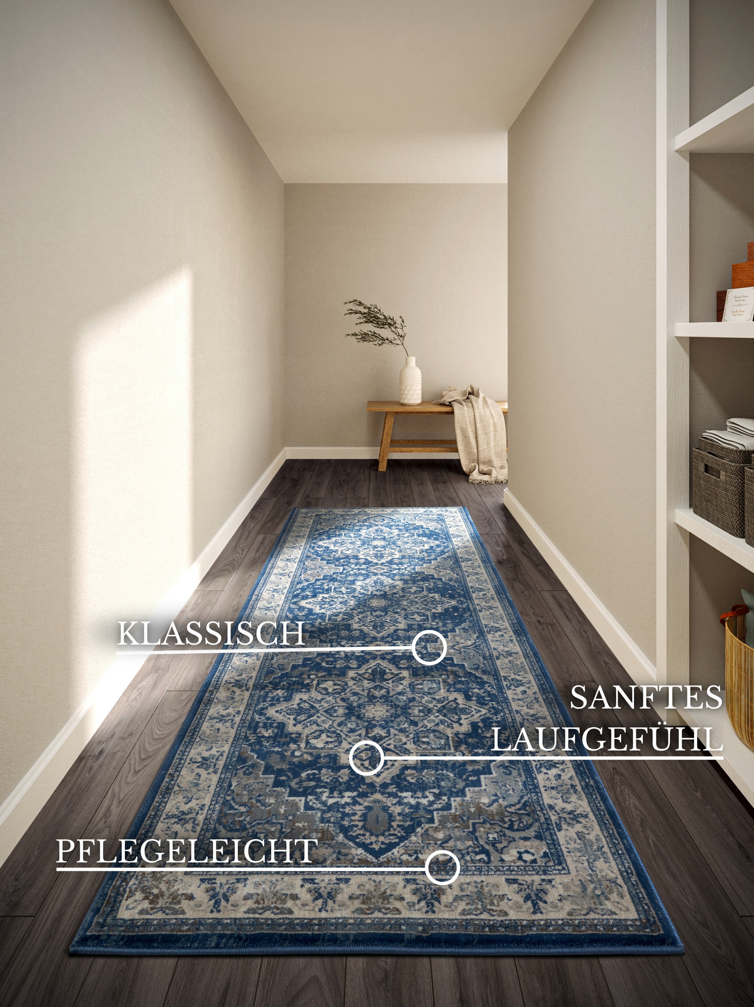 Villeroy & Boch Teppich »Jehanne«, rechteckig, 11 mm Höhe, Orientalisch, Wohnzimmer, Schlafzimmer, Klassisch, Kurzflor, Weich