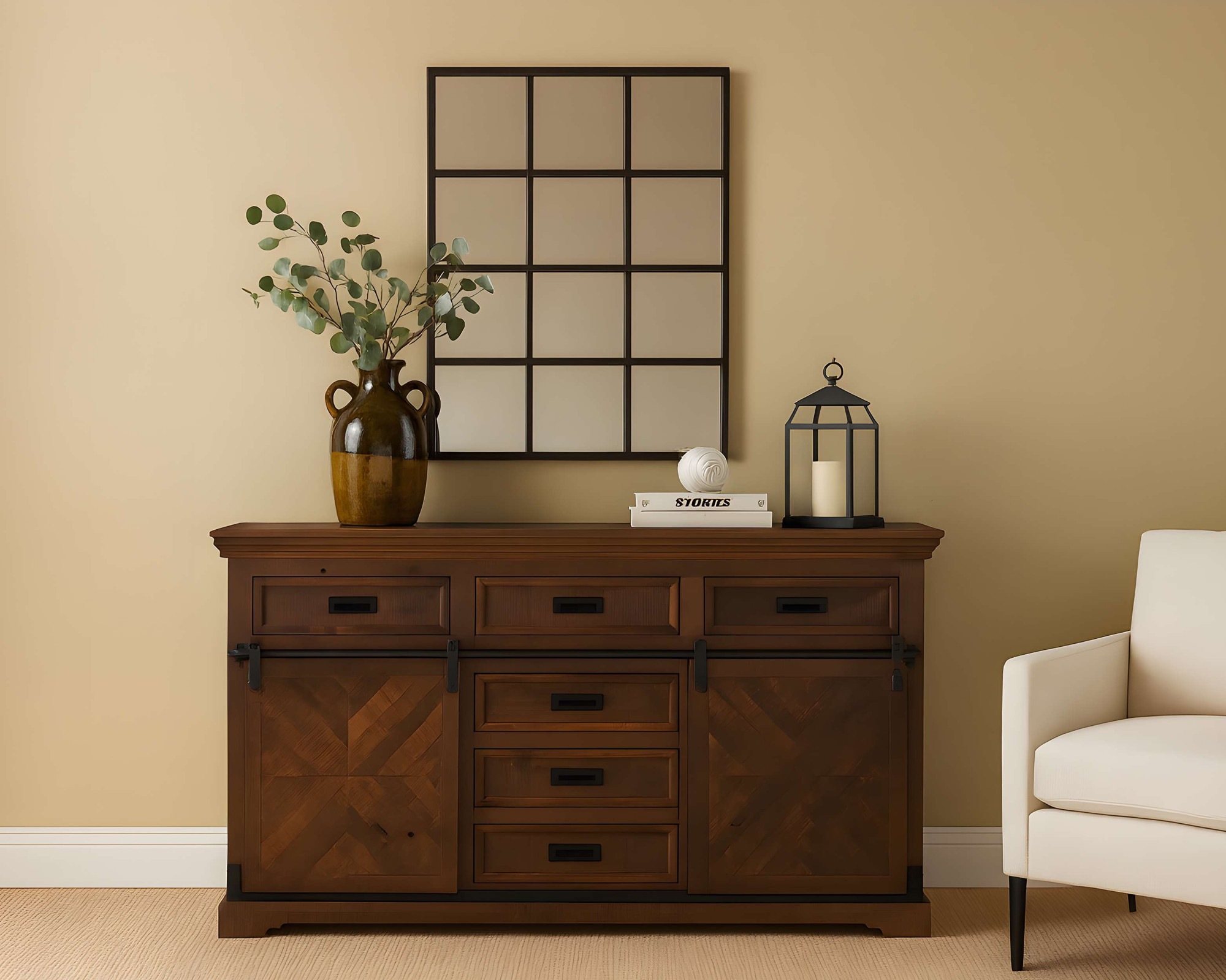 OTTO home Sideboard »Don Barn« mit 2 Schiebetüren, handgefertigt, Unika-Möbel, Breite 160 cm