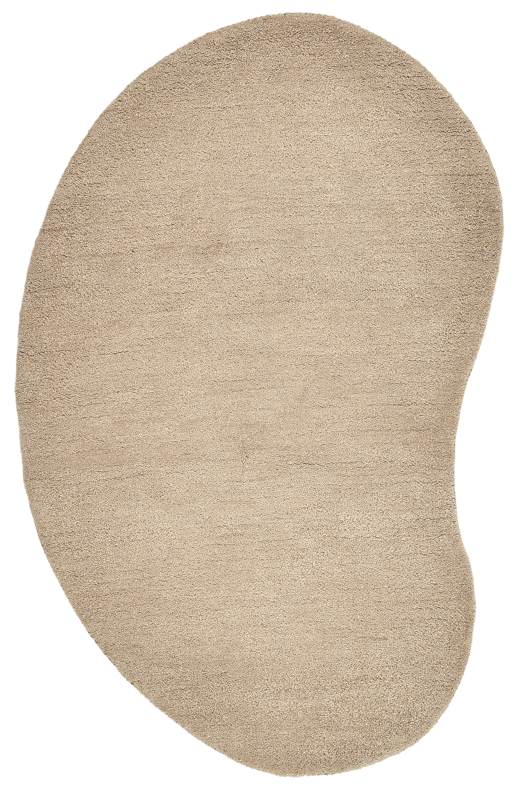 THEKO Wollteppich »Gabbeh Uni, Handweb Teppich, meliert, reine Wolle, handgewebt«, oval, 14 mm Höhe, Schlafzimmer, Wohnzimmer, Esszimmer, auch als Läufer, eckig oder rund