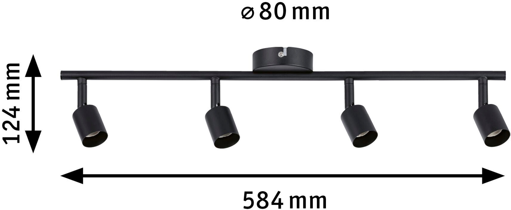 Paulmann LED Deckenleuchte »Carolina«, 4 flammig, Leuchtmittel GU10 | ohne Leuchtmittel, GU10