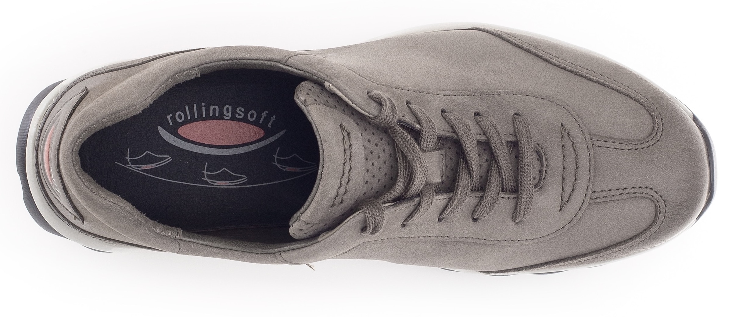 Gabor Rollingsoft Keilsneaker  mit Logoschriftzug an der Ferse, Freizeitschuh, Halbschuh, Schnürschuh