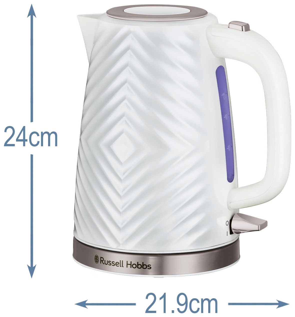 RUSSELL HOBBS Wasserkocher »Groove 26381-70, weiß, 1,7 l, 2.400 Watt, herausnehmbarer Kalkfilter«, 1,7 l, 2400 W