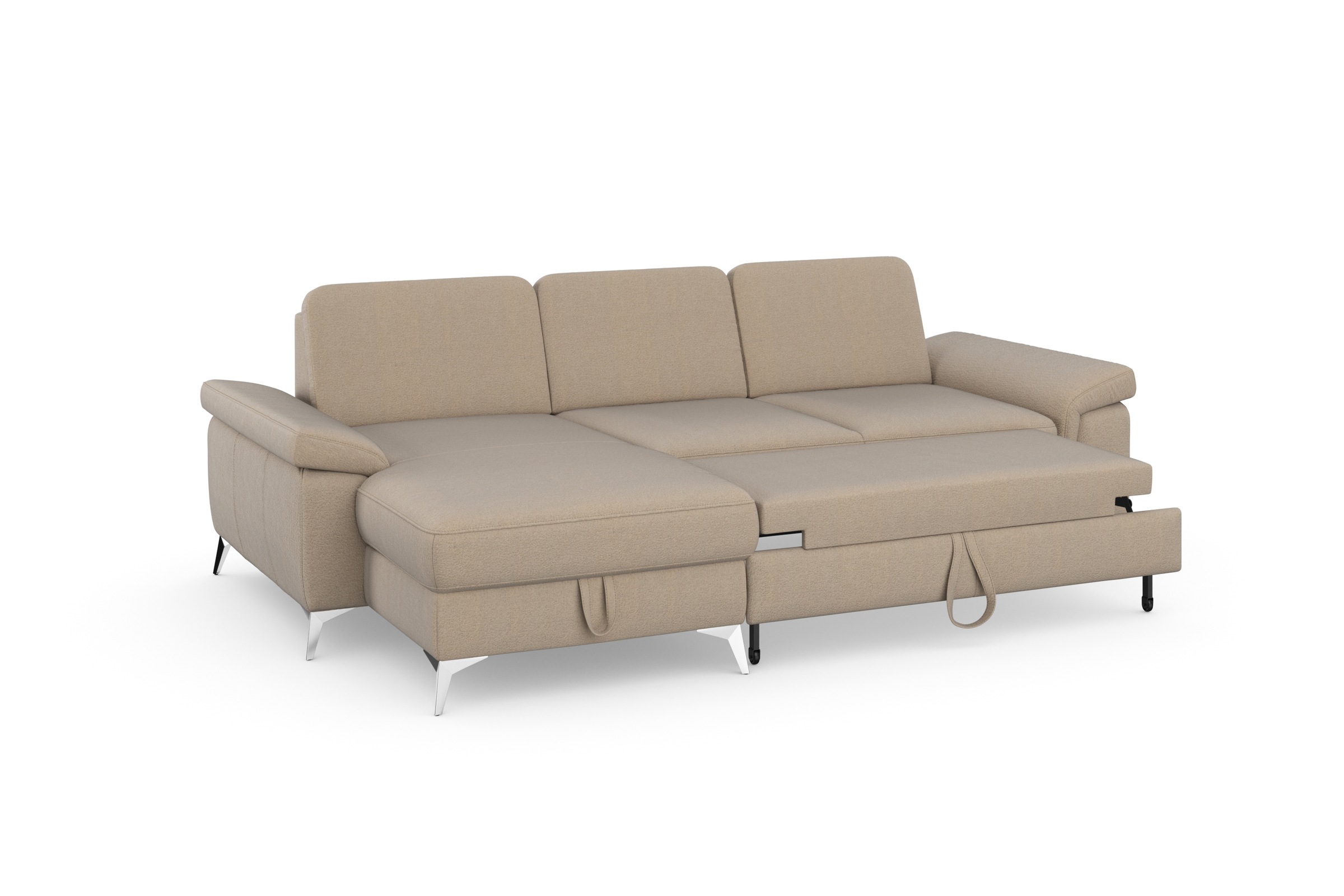 sit&more Ecksofa »Padua L-Form«, inklusive Sitztiefenverstellung, Armteilfunktion und Federkern