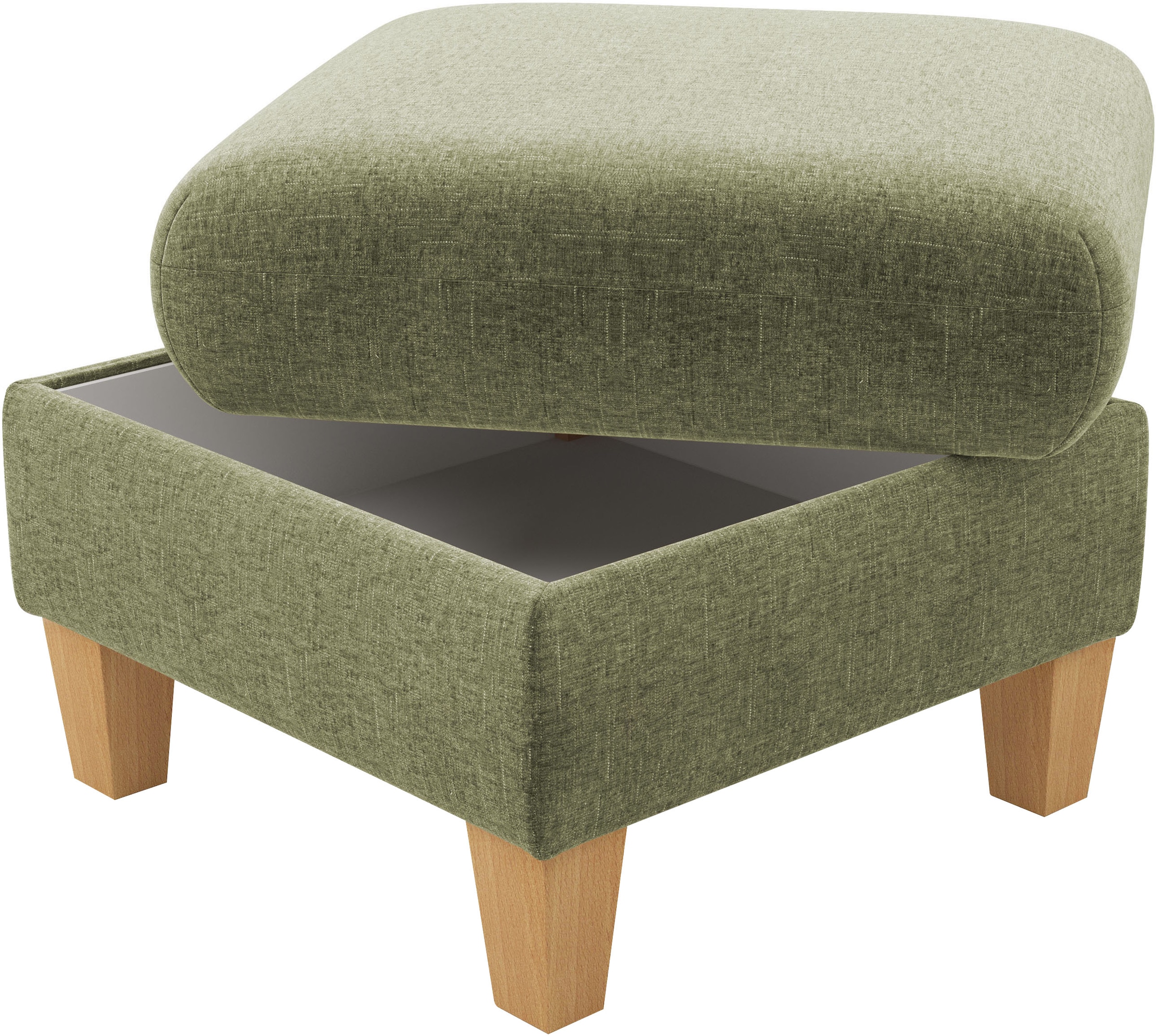 Home affaire Polsterhocker »Rochelle«, (1 St.), Massive 12 cm Holzbeine