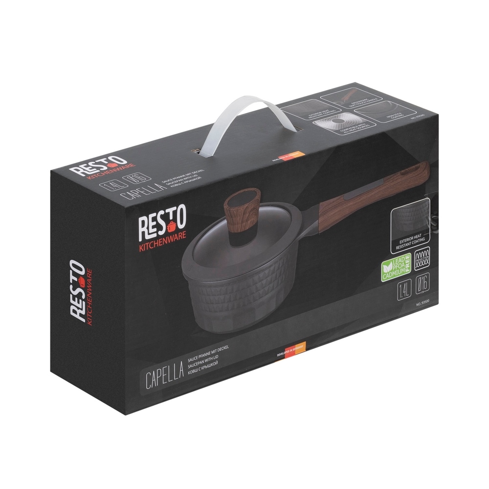 RESTO Kitchenware Kasserolle »Capella, Soßentopf 1,4 l, antihaftbeschichtet und spülmaschinenfest« 2 Stk. tlg. Aluminiumguss