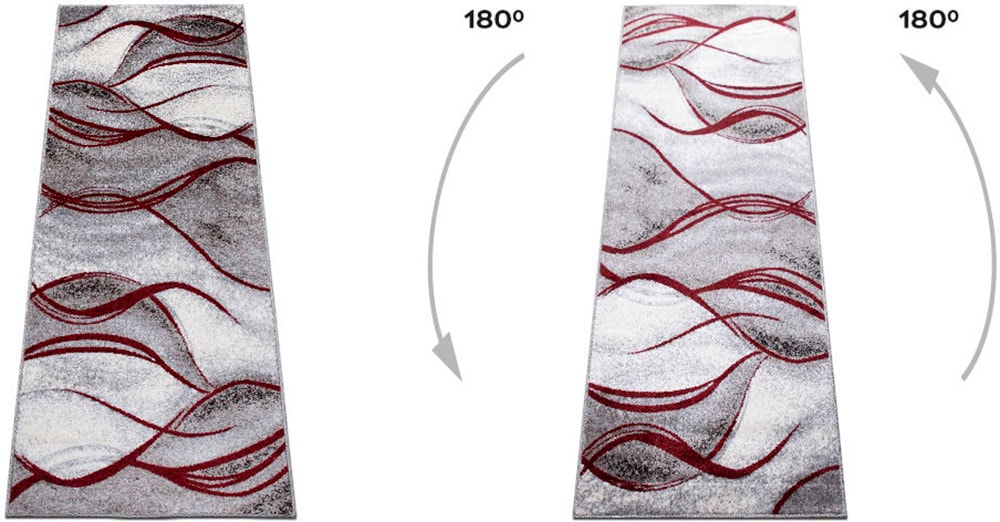 Läufer »Tritom«, rechteckig, mit besonders weichem Flor, Kurzflor, modernes Wellen Muster