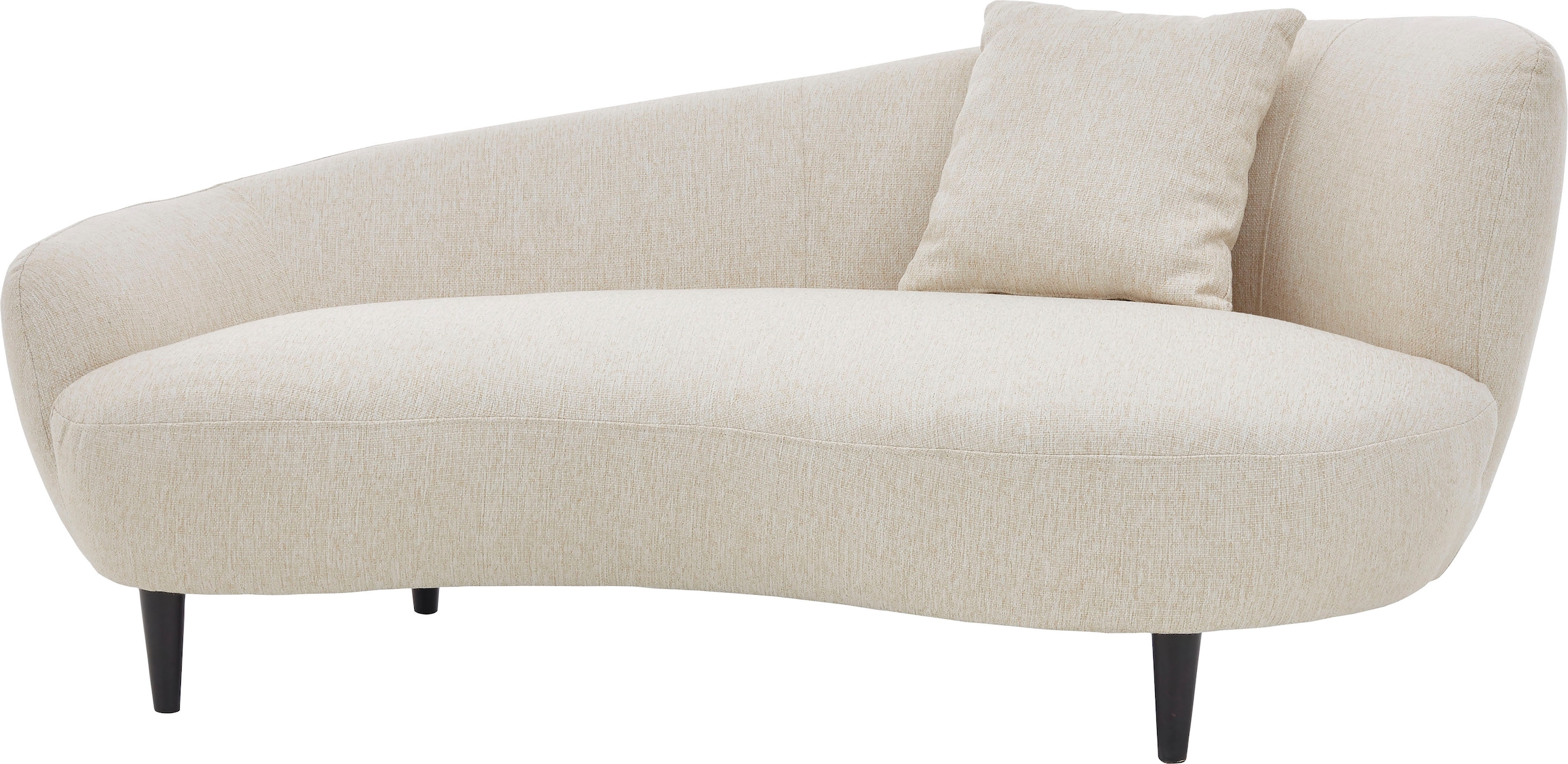 ATLANTIC home collection Chaiselongue, Nierenform-Sofa auf kaufen Zierkissen Raten im Originalbezug mit