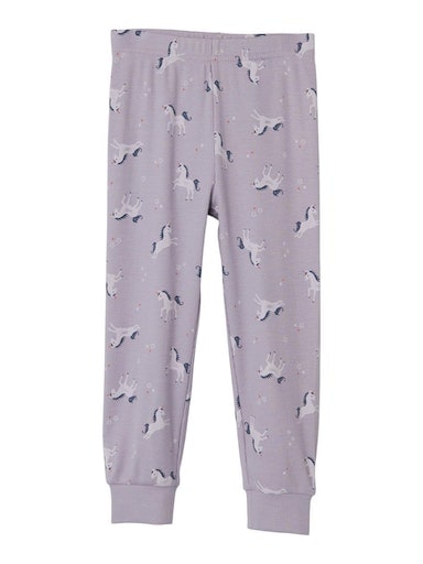 Name It Schlafanzug »NMFNIGHTSET LAVENDER UNICORN RIB NOOS«, (Set, 2 tlg.)