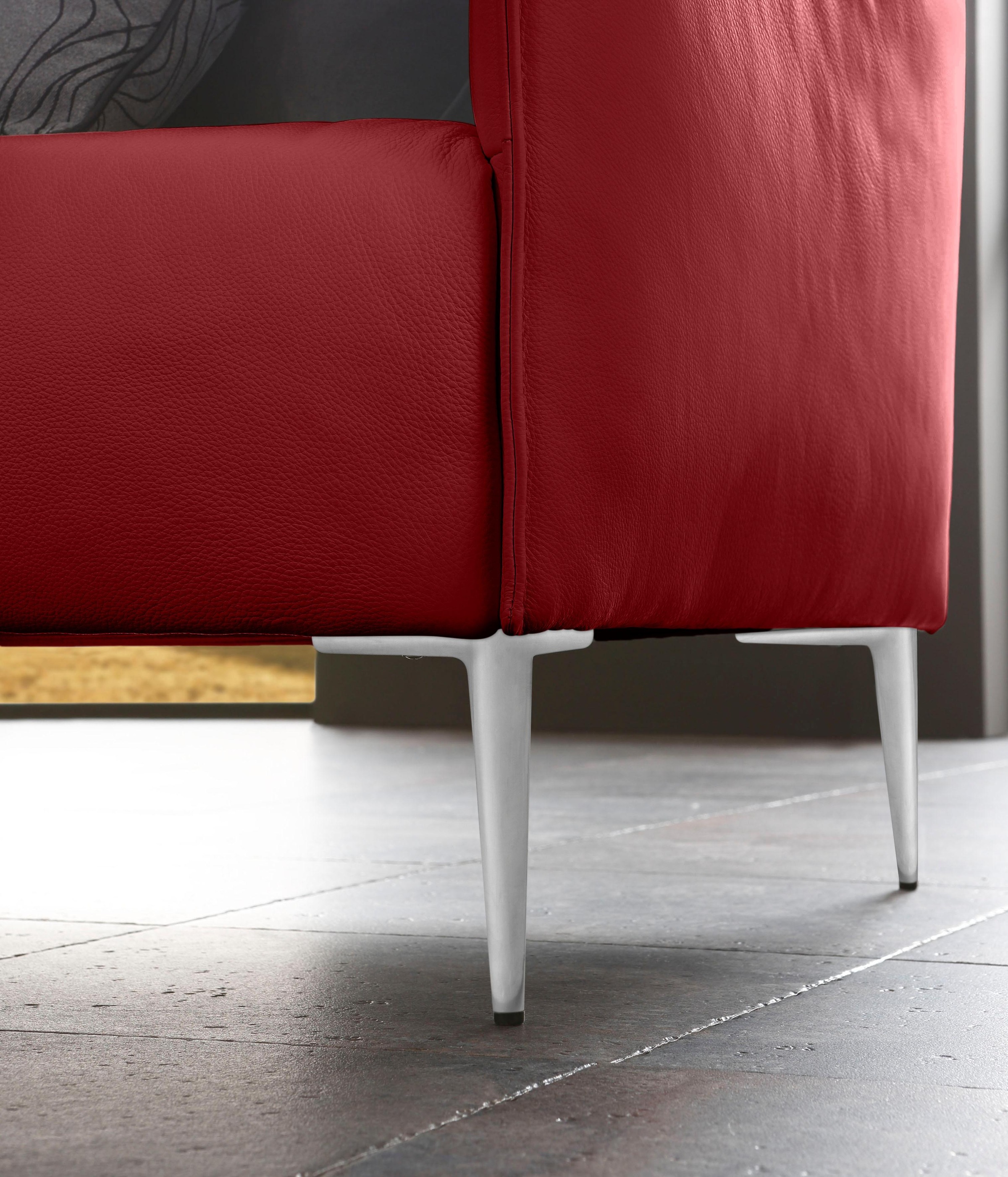 W.SCHILLIG 3-Sitzer »sally«, mit Metallfüßen in Chrom glänzend, Breite 224 cm