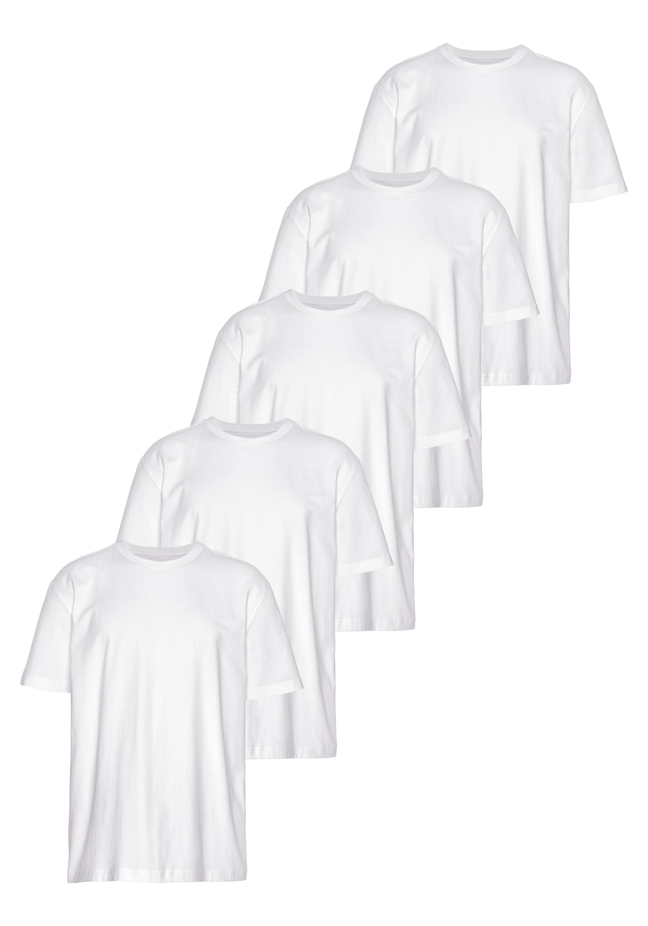 T-Shirt, (Packung, 5 tlg., 5er-Pack), perfekt als Unterzieh- T-shirt