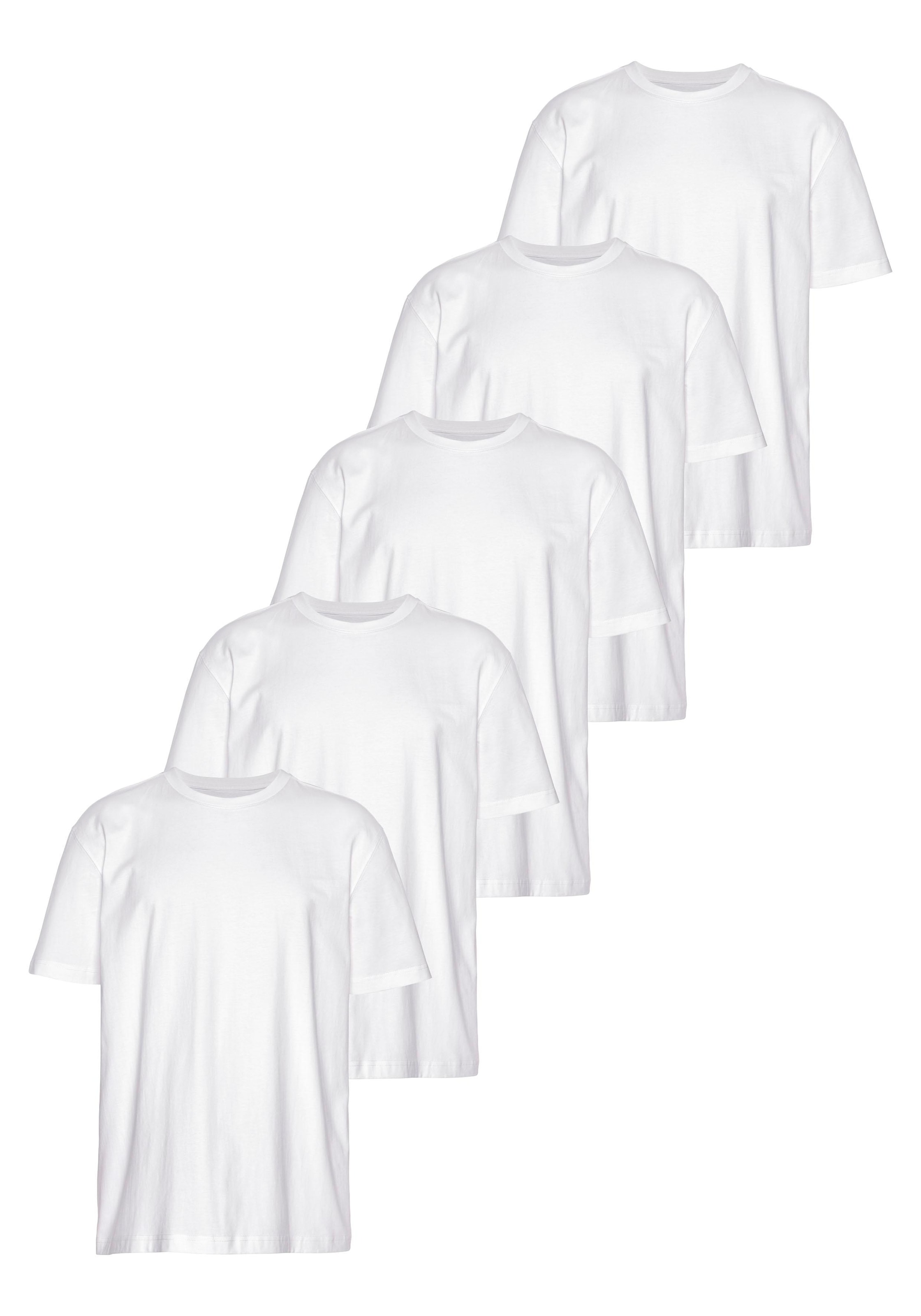 Man's World T-Shirt, (Packung, 5 tlg., 5er-Pack), perfekt als Unterzieh- T-shirt