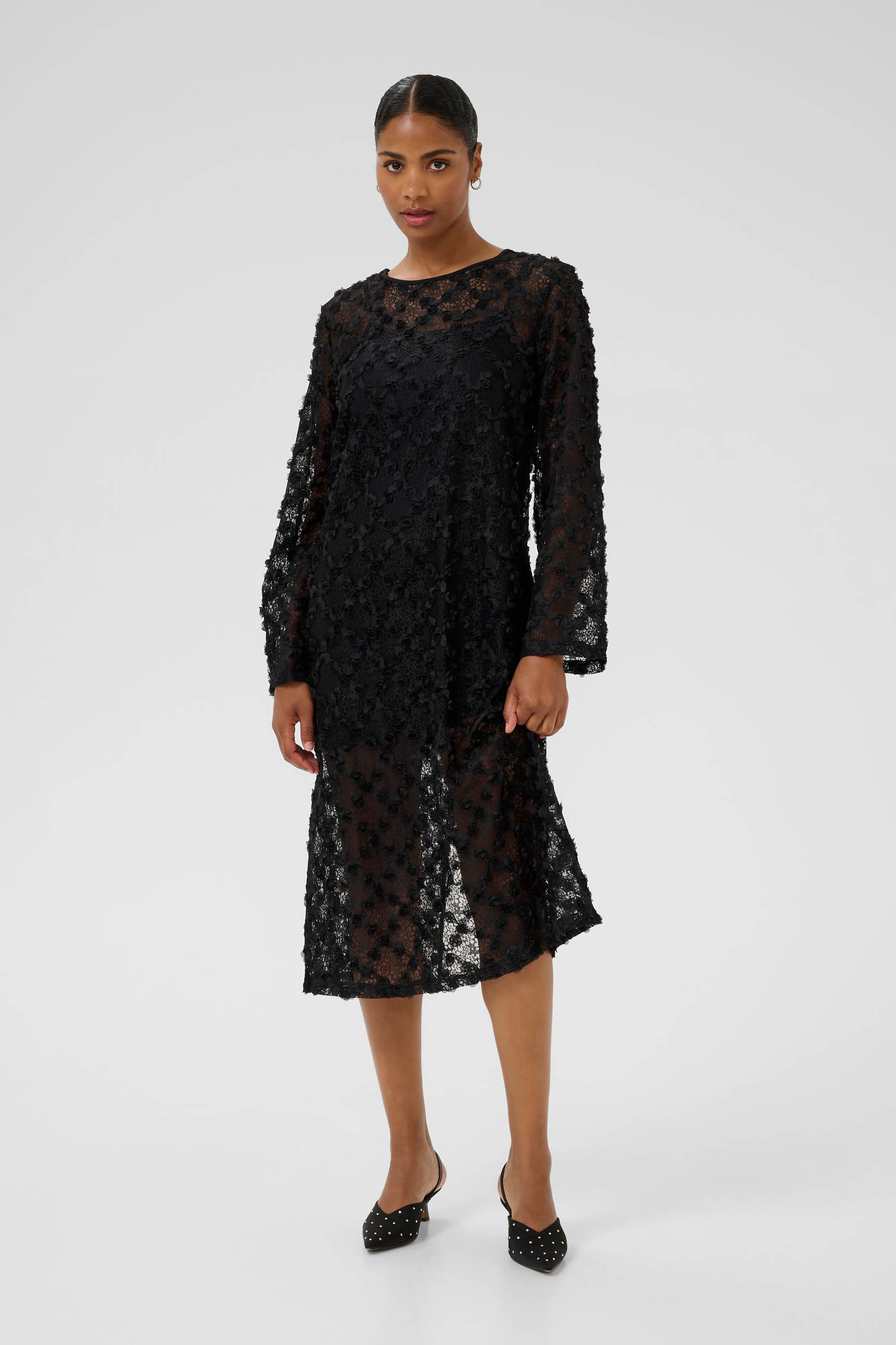 KAFFE Midikleid »Kleid KArosie«