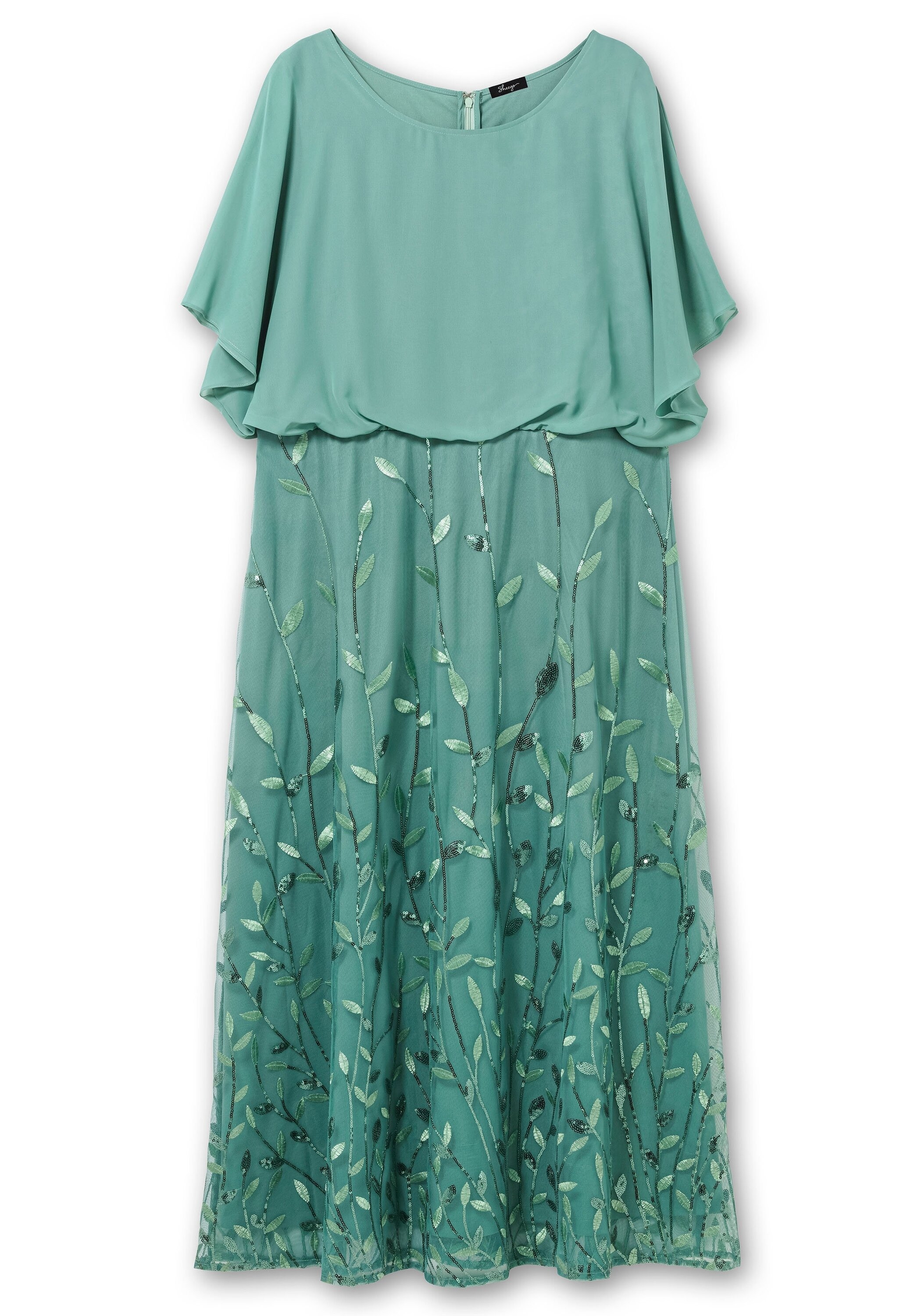Sheego Abendkleid »Abendkleid mit Stickereien und Pailletten am Rock«