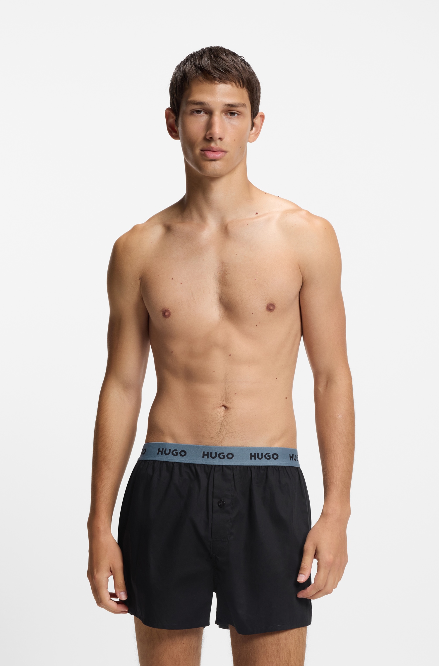 HUGO Underwear Webboxer »WOVEN BOXER TR« Packung, 3er-Pack, 3 Stk. Webboxer mit HUGO Schriftzug