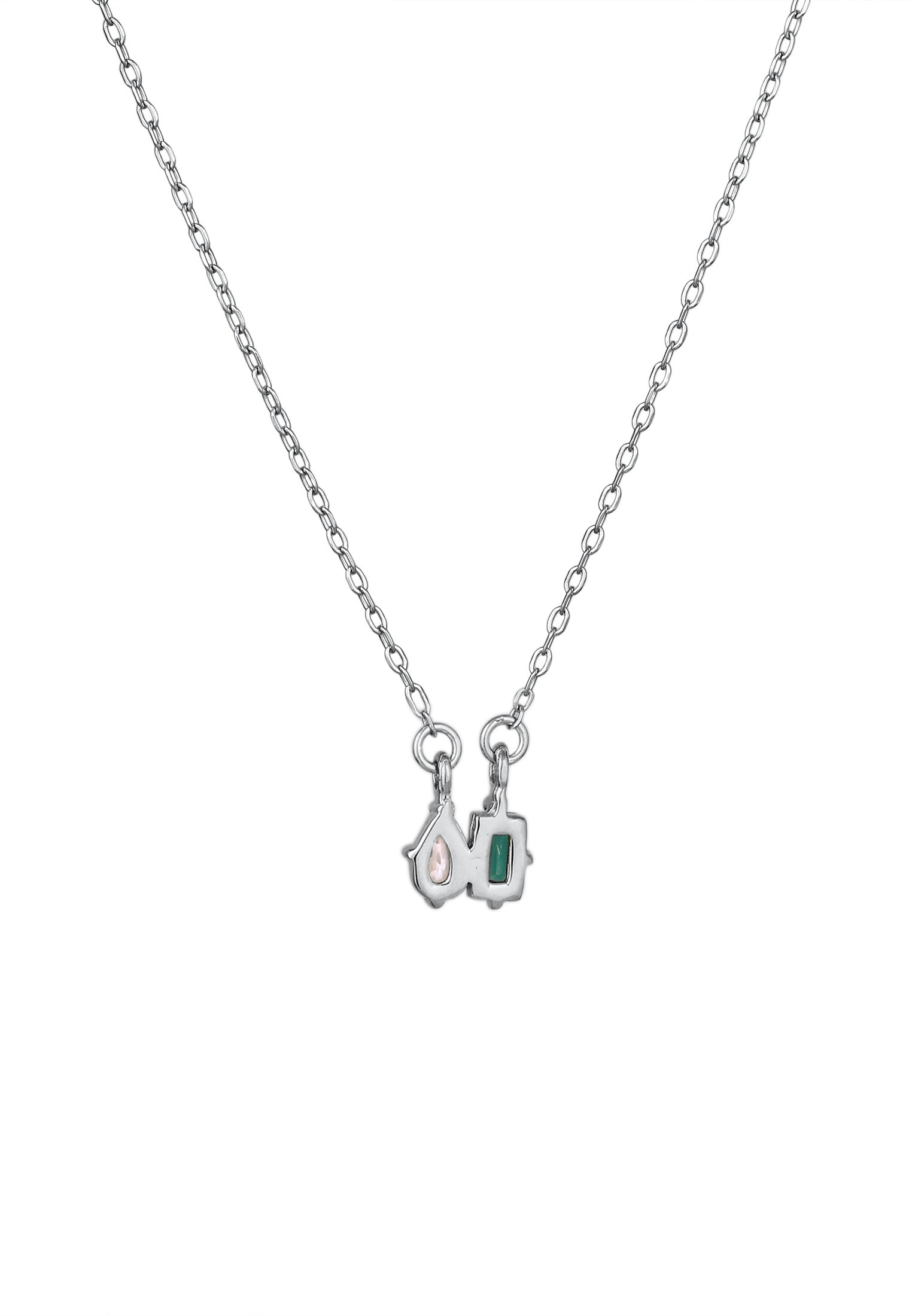 Elli Premium Silberkette »Halskette Tropfen Zirkonia Synthetischer Smaragd 925 Sterling Silber«