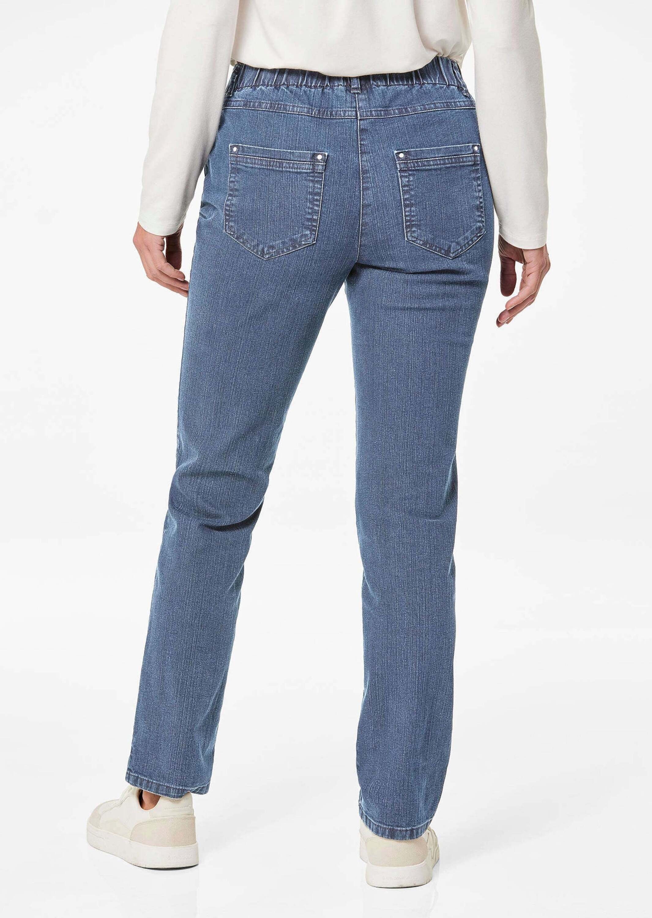 GOLDNER Regular-fit-Jeans »Kurzgröße Klassische Jeansschlupfhose LOUISA«