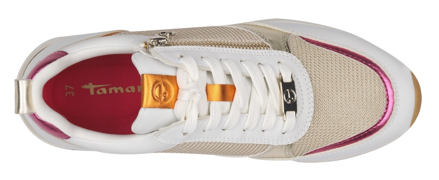 Tamaris Keilsneaker, Freizeitschuh, Halbschuh, in schmaler Form, vegane Verarbeitung
