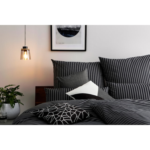 Bruno Banani Bettwäsche »Jassen in Gr. 135x200 oder 155x220 cm«, (2 tlg.),  moderne Bettwäsche aus Baumwolle, Bettwäsche mit Streifen-Design online  kaufen