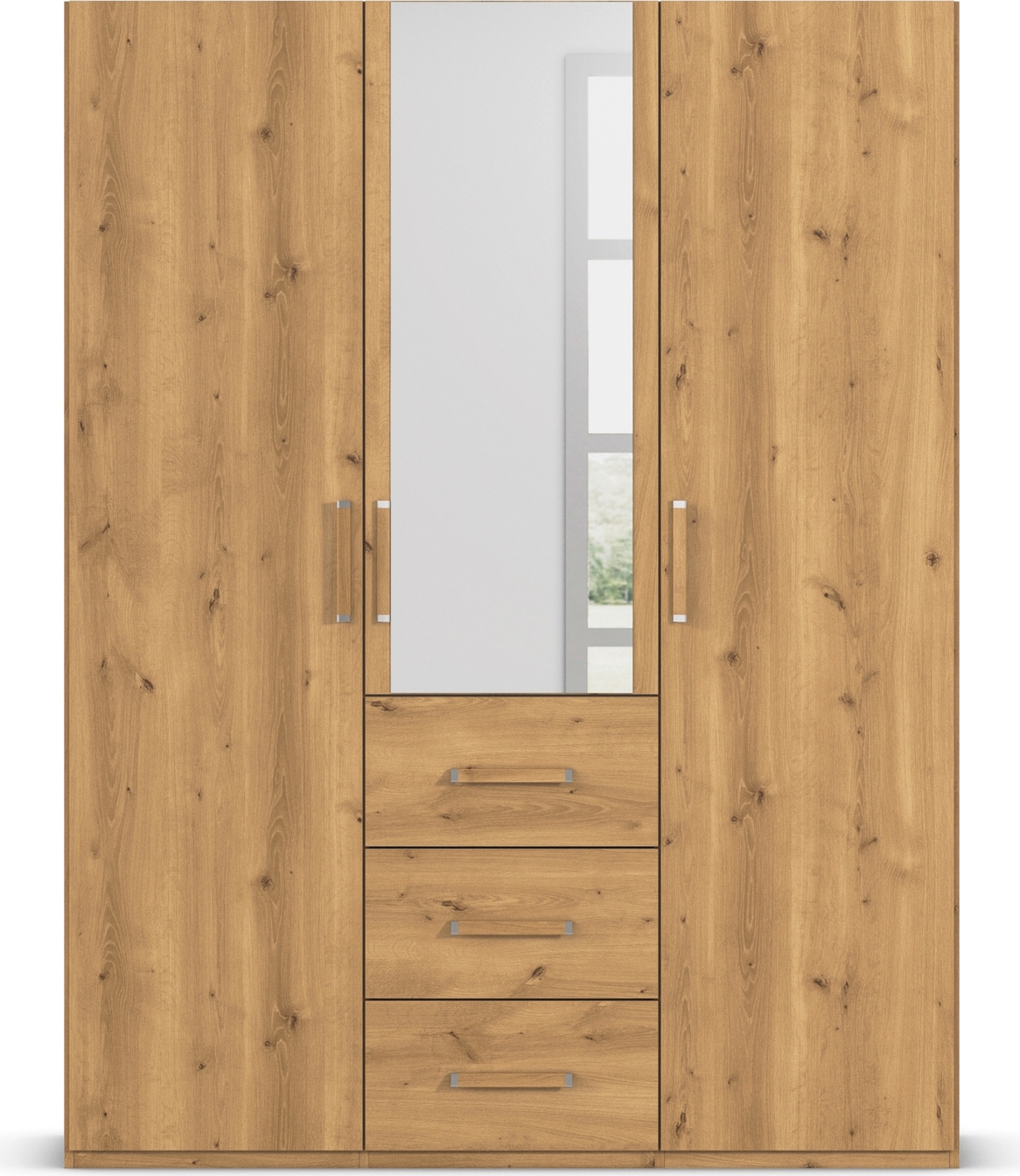 rauch Drehtürenschrank »Kleiderschrank Schrank Garderobe Schlafzimmerschrank EVELYN« in 2 Höhen 197 oder 210 cm erhältlich, inkl. SOFT-CLOSE-FUNKTION,  in elegantem Stil mit Schubladen 3 Breiten und 2 Höhen MADE IN GERMANY