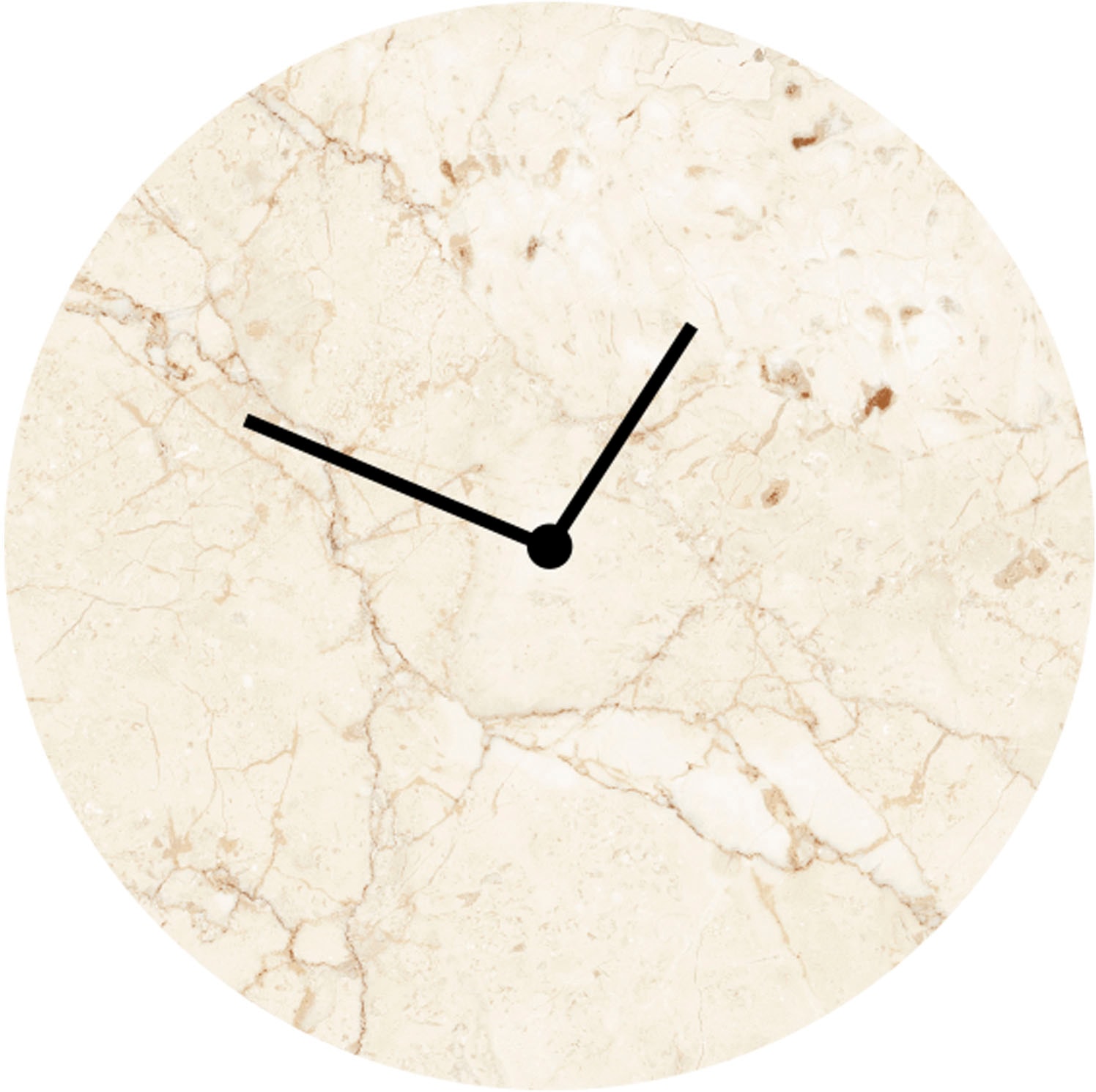 LeGer Home by Lena Gercke Wanduhr »Marmor beige«, rund, Ø 30 cm, aus Acrylglas, geräuschlos