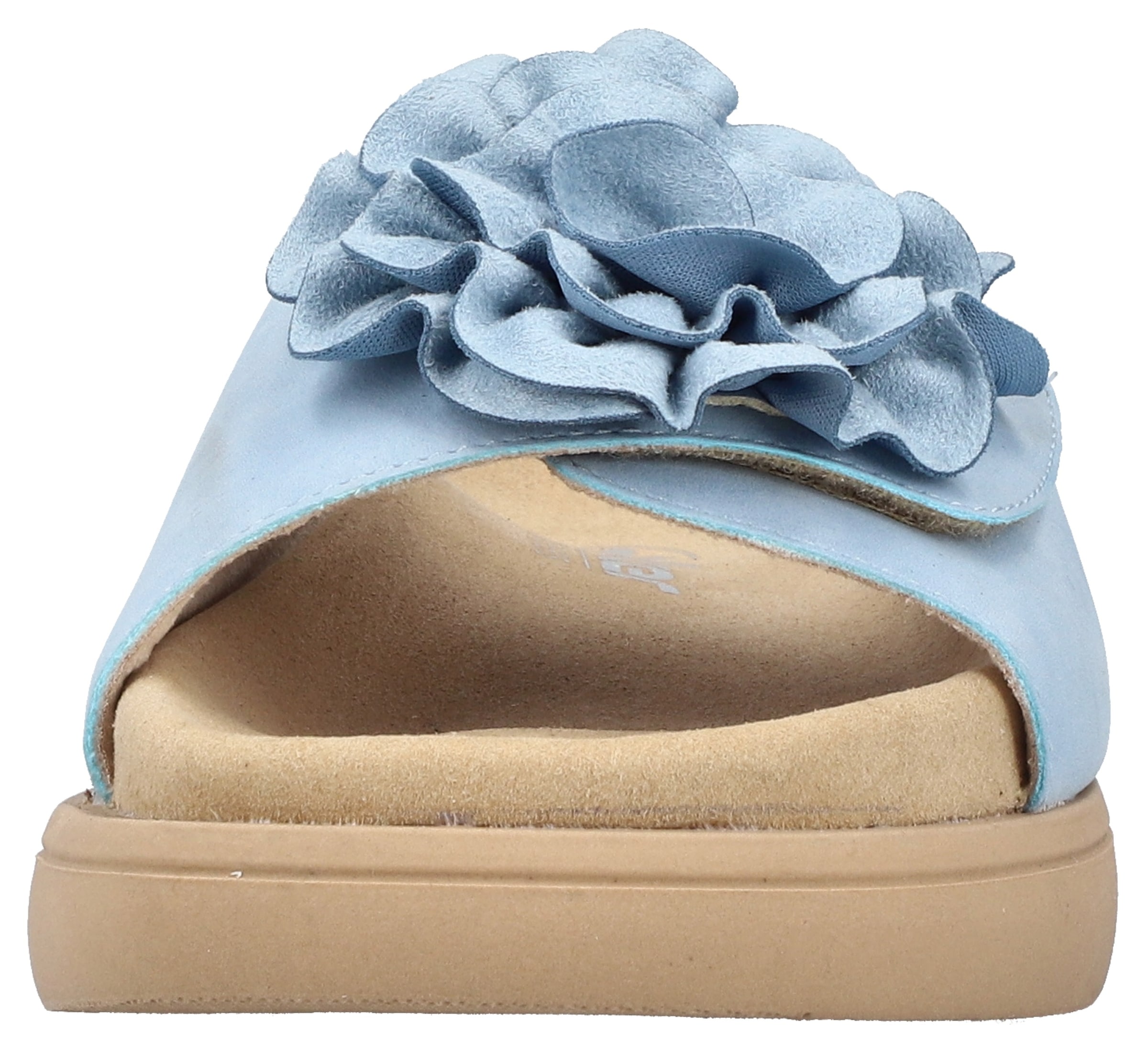 Rieker Pantolette, Sommerschuh, Hausschuh, Strandschuh mit bequemem Fußbett