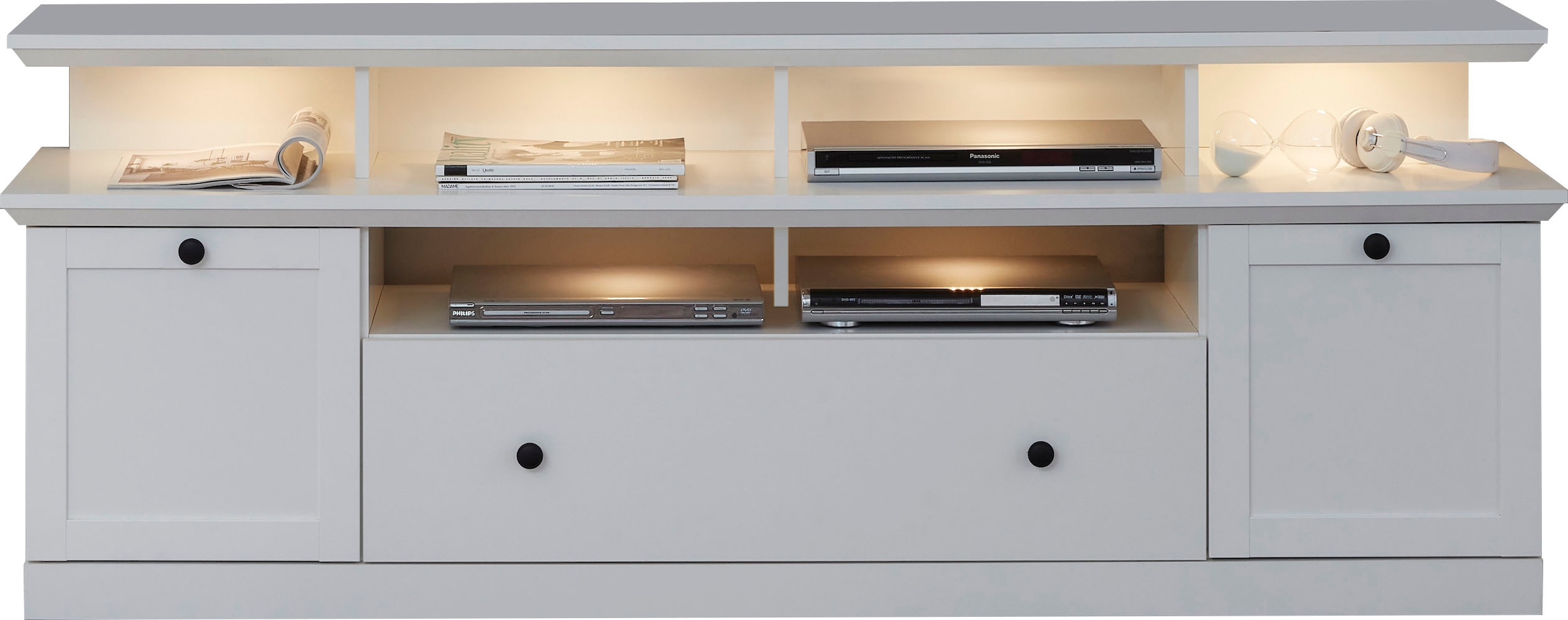 Home affaire Lowboard »Örebro« Kommode, zeitloser Landhausstil, Beleuchtung optional