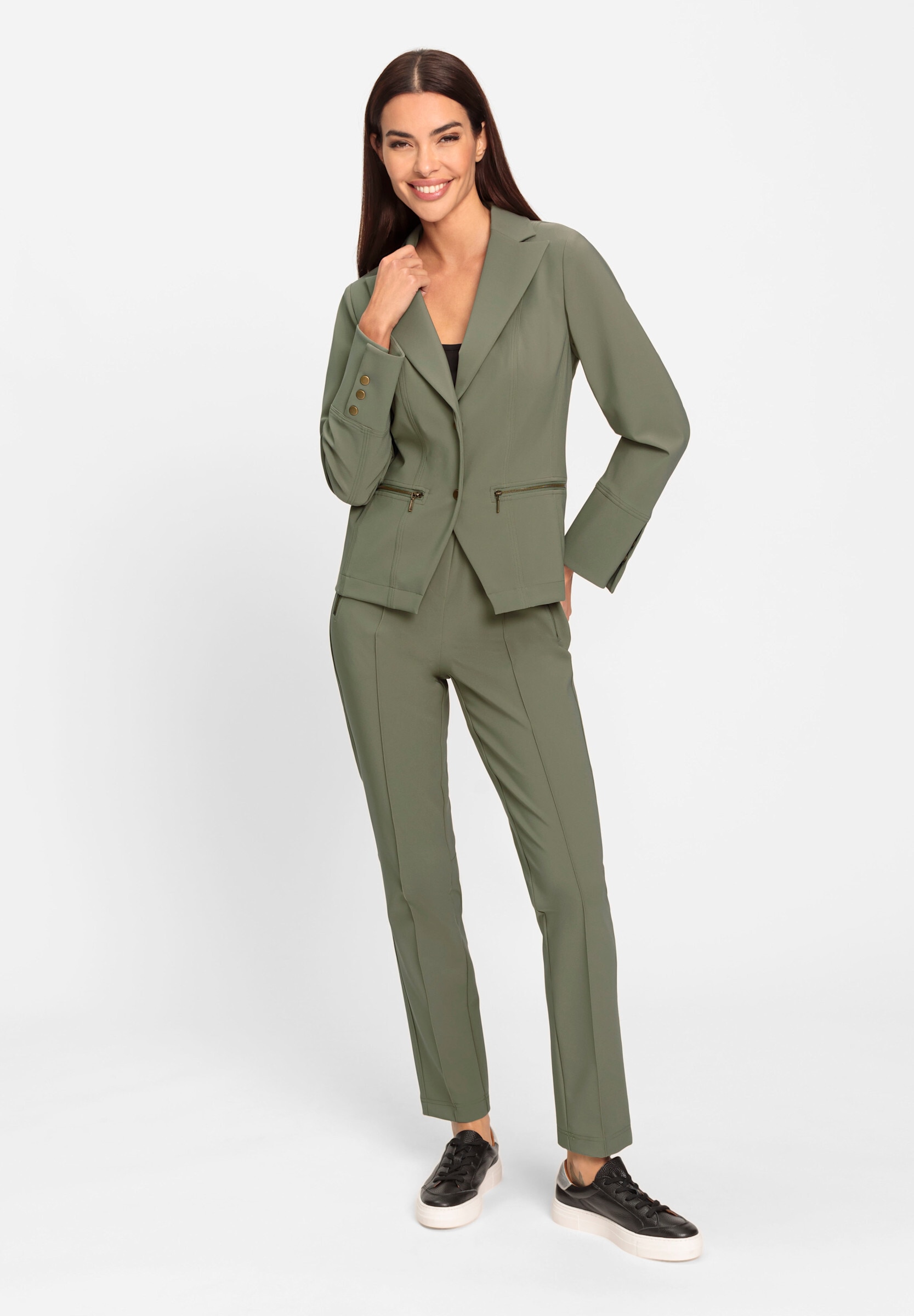 heine Business-Kostüm »Hosenanzug Hosenanzug im Athleisure-Look«