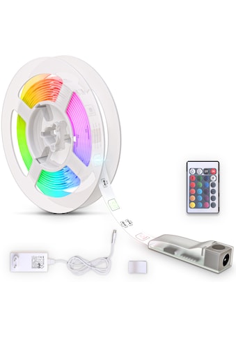 RGB LED Lichtleiste, 3 Meter,  Kunststoff, weiß, inkl. 90 x RGB-LED 0,11 Watt, inkl....