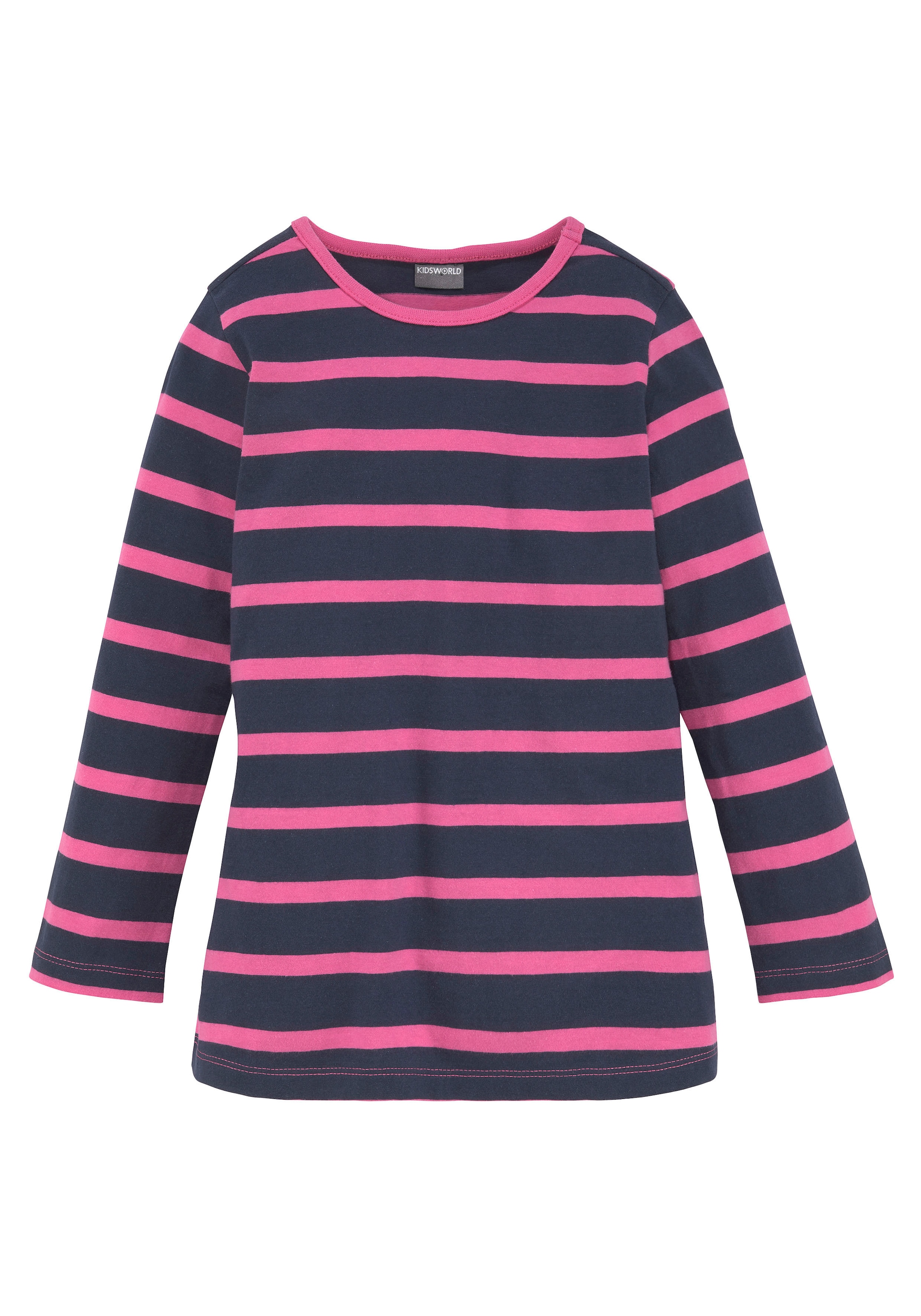KIDSWORLD Longshirt »für kleine Mädchen«, mit großem Print und schönen Streifen