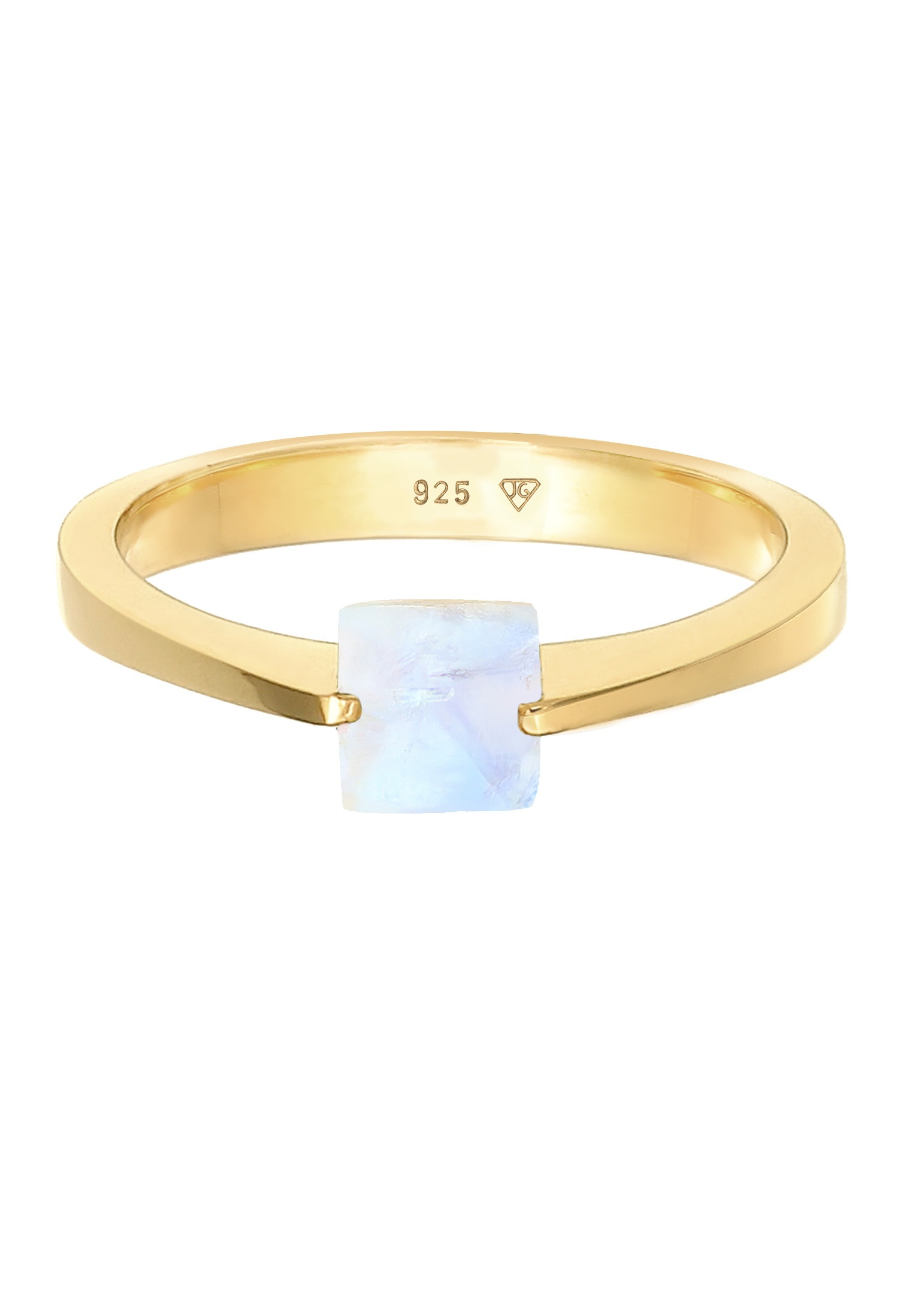 Elli Premium Silberring »Ring Solitär Edelstein Viereck Klassik 925 Silber«