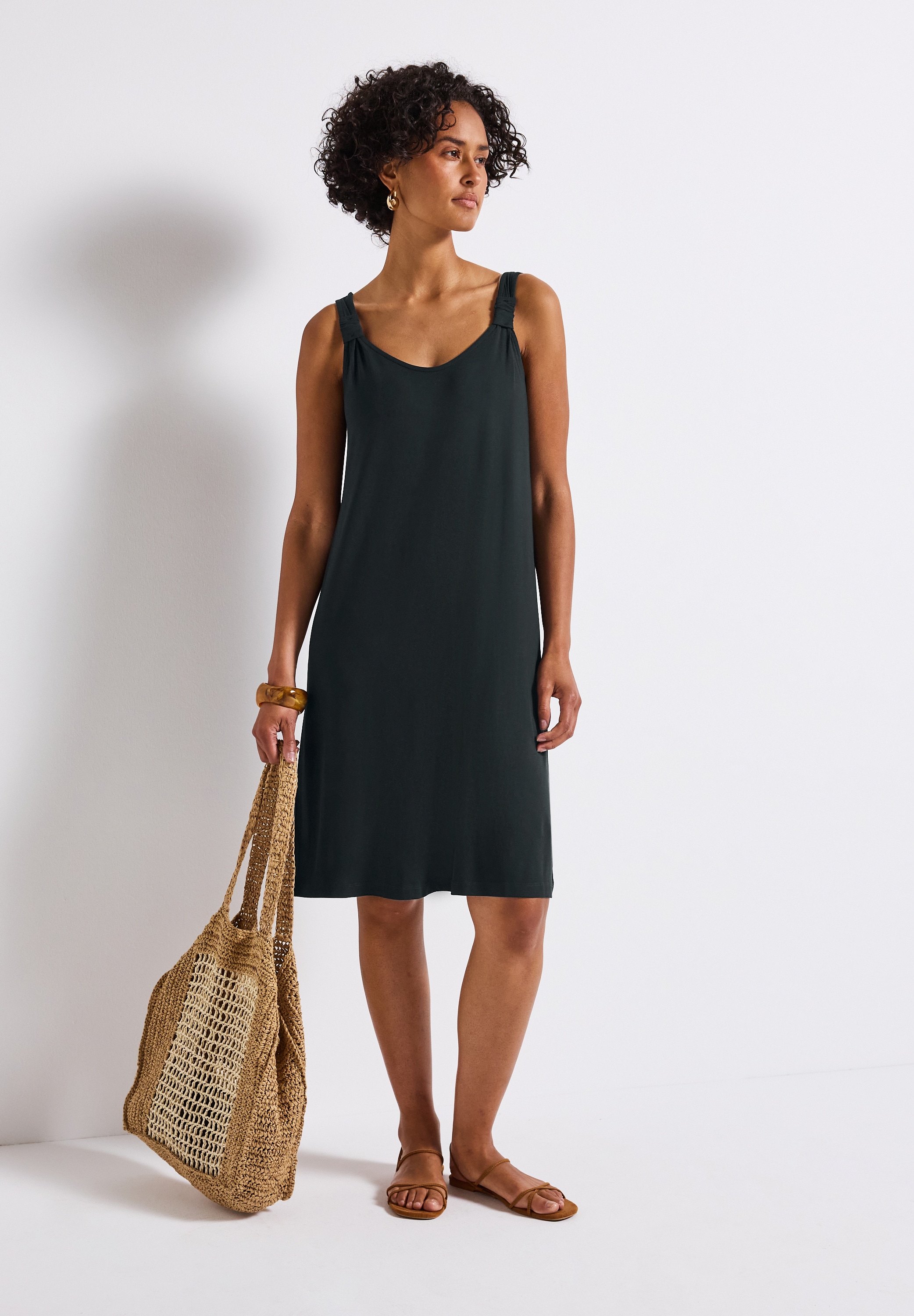 STREET ONE Shirtkleid, mit Knotendetail, ärmellos