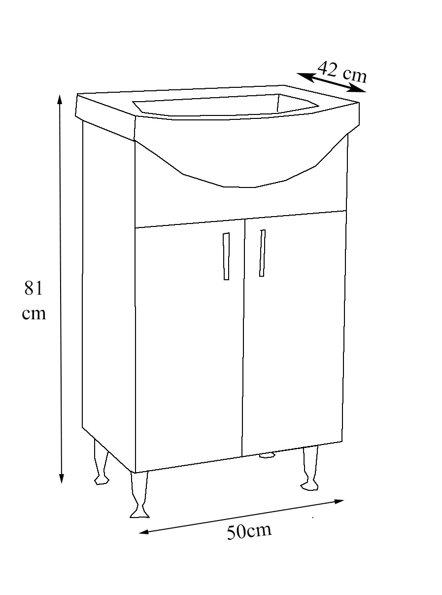 VCM Waschbeckenunterschrank »VCM 4-tlg. Waschplatz Waschtisch Badmöbel Set Waschbecken Spiegeschrank Hochschrank Drehtüren Lisalo M«, (4 St.)