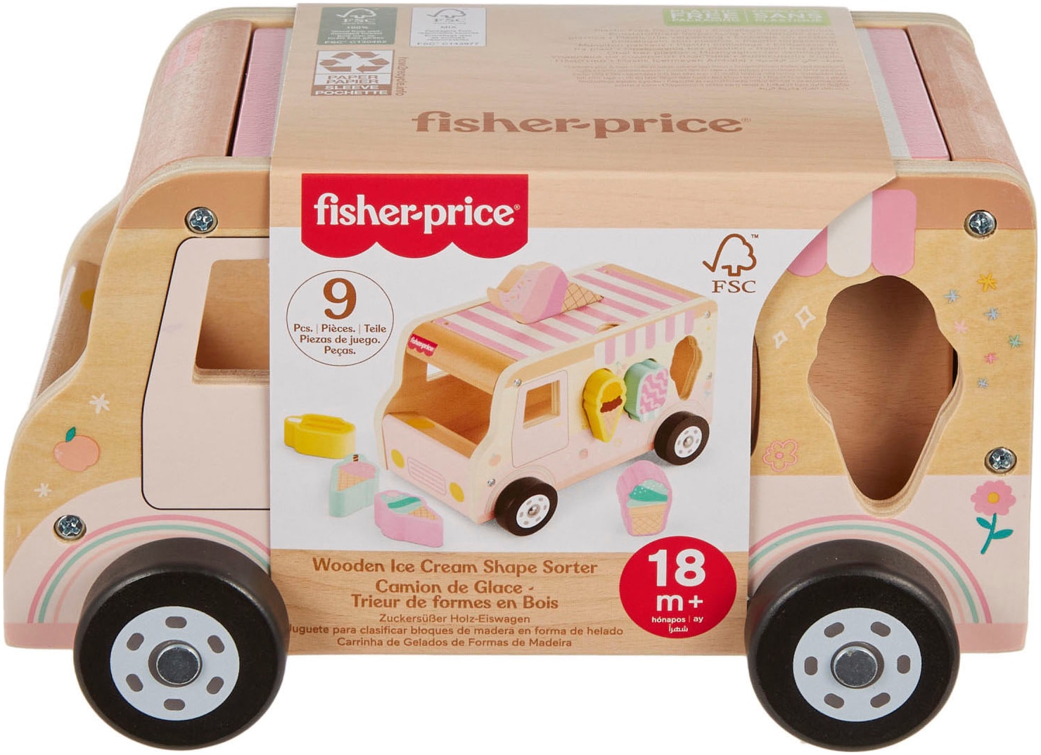 Fisher-Price® Steckspielzeug »Eiscreme-Formensortierer«, aus Holz