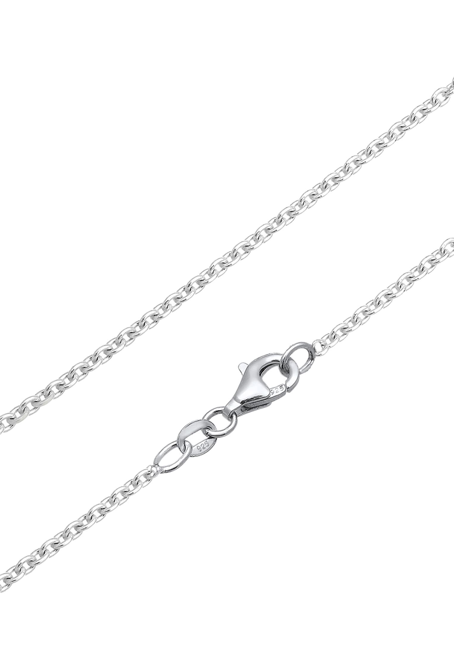 Elli Silberkette »Halskette Ring klein mit Kristalle 925 Silber«