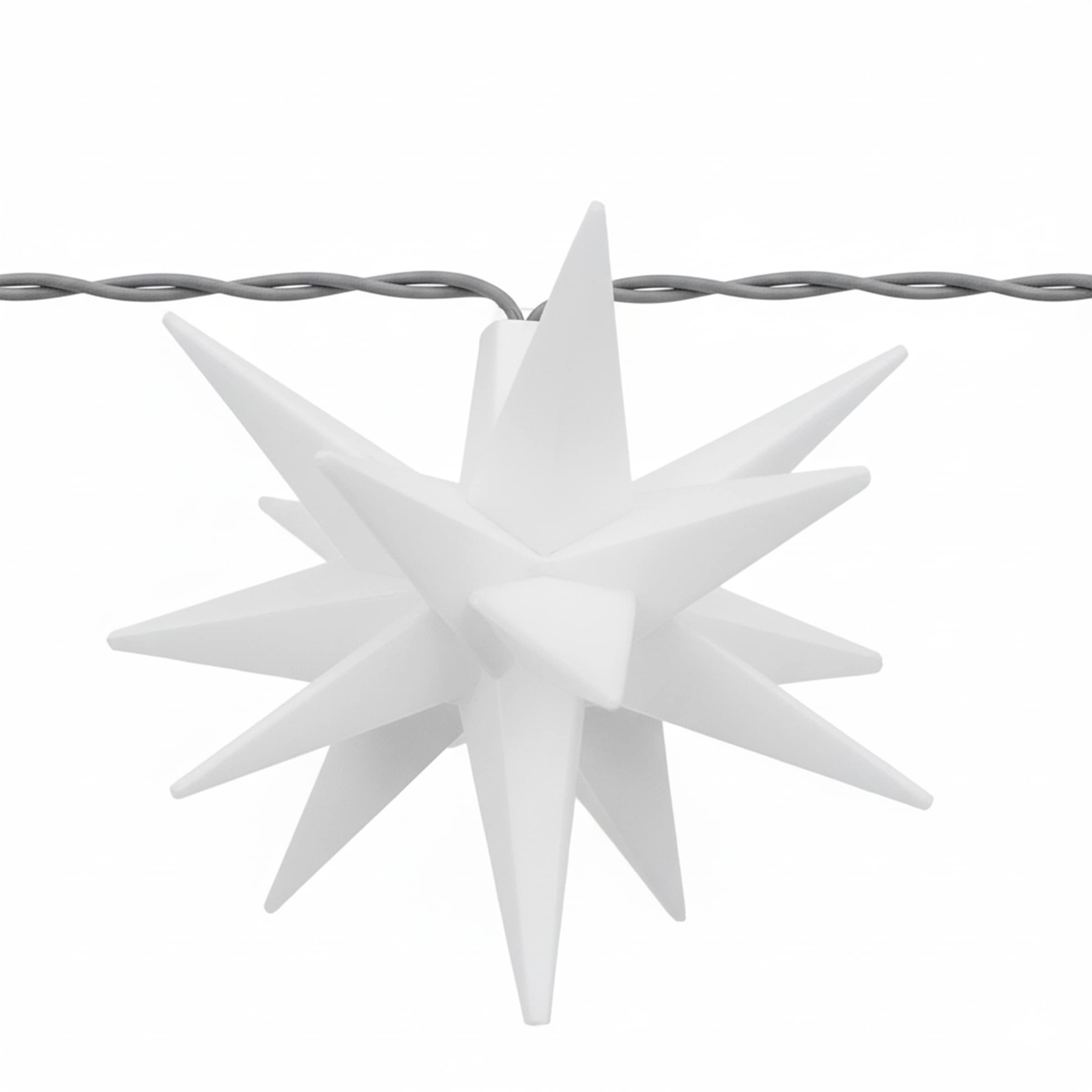 OTTO home LED-Lichterkette »10er 3D-Sterne, Timer, Länge 4,5m, Rot, Weiß oder Gelb, Indoor Outdoor« 10 Stk.-flammig mit Zeitschaltuhr, 4,5 m beleuchtet & 3 m Zuleitung, innen, außen