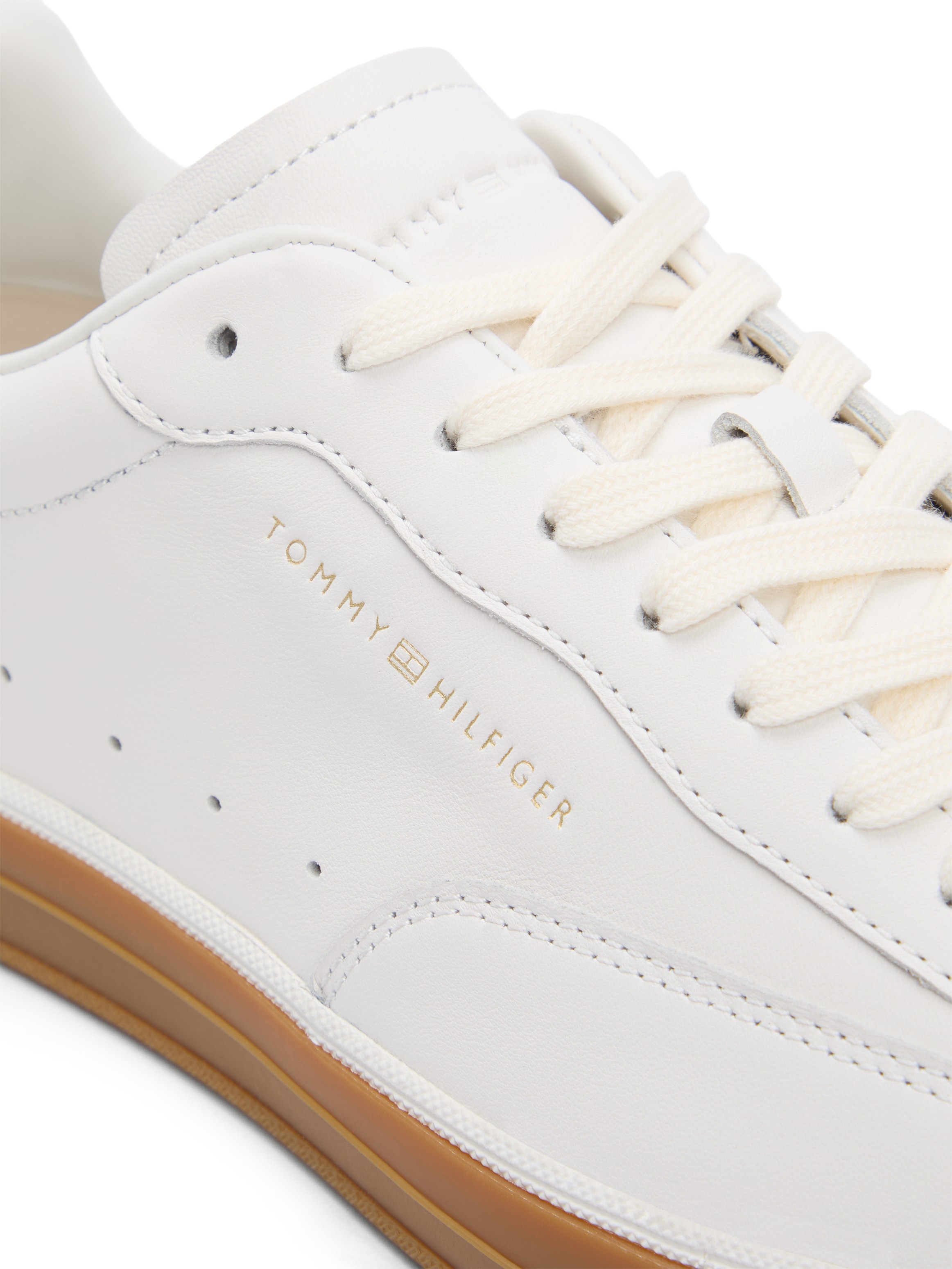 Tommy Hilfiger Sneaker »TH LO LUX  LTH«  Freizeitschuh, Halbschuh, Schnürschuh mit honigfarbener Laufsohle