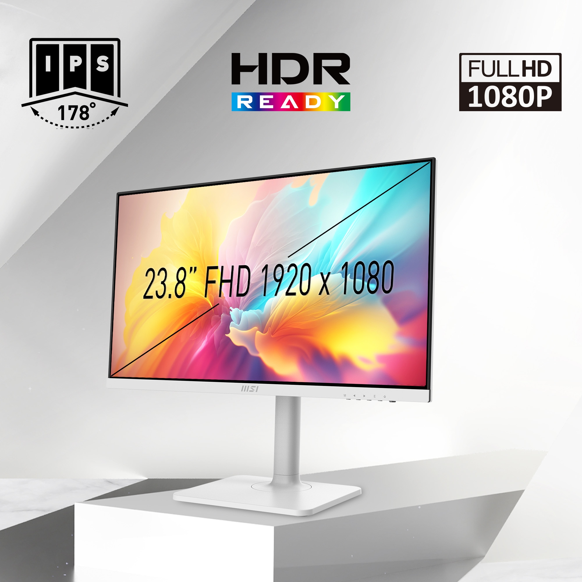 MSI LED-Monitor »Modern MD2412P«, 60 cm/24 Zoll, 1920 x 1080 px, Full HD, 1 ms Reaktionszeit, 100 Hz, höhenverstellbar, 3 Jahre Herstellergarantie, USB-C
